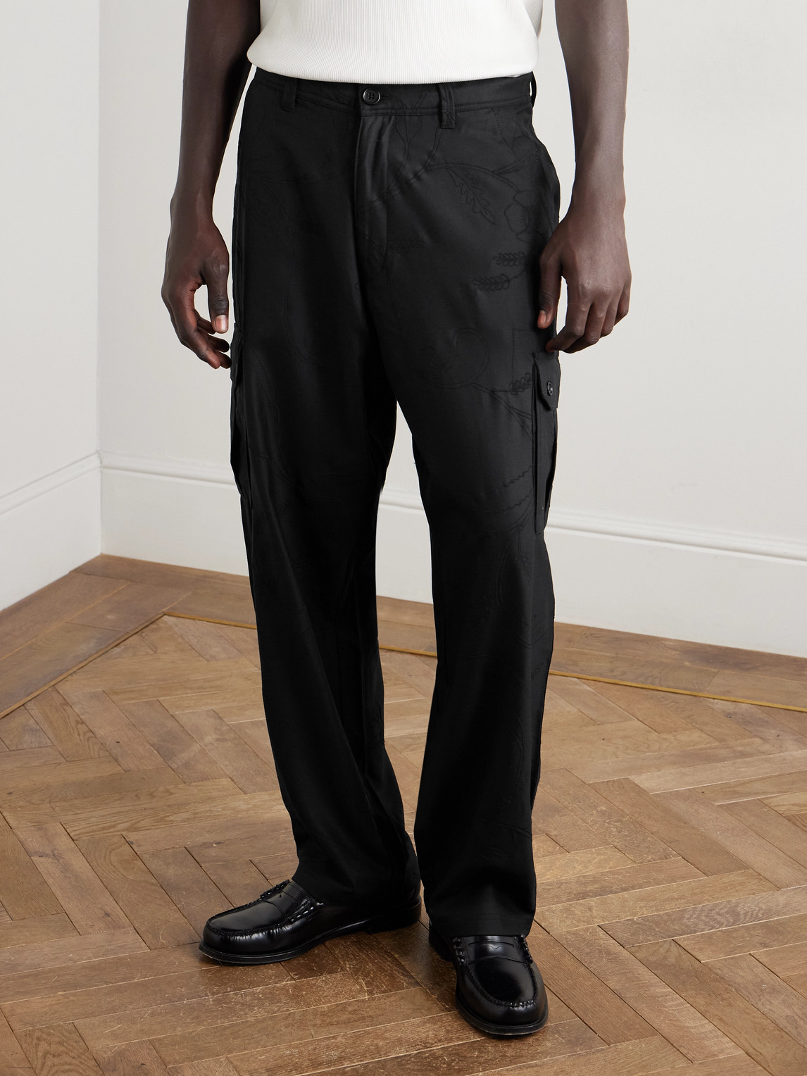  Kardo - Straight-leg Wool Trousers - Men - Black - M 