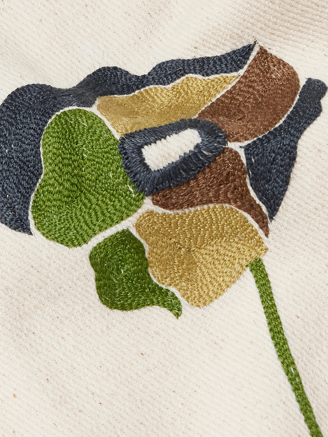  Kardo - Martin Embroidered Cotton-twill Shirt - Men - Neutrals - Xl 