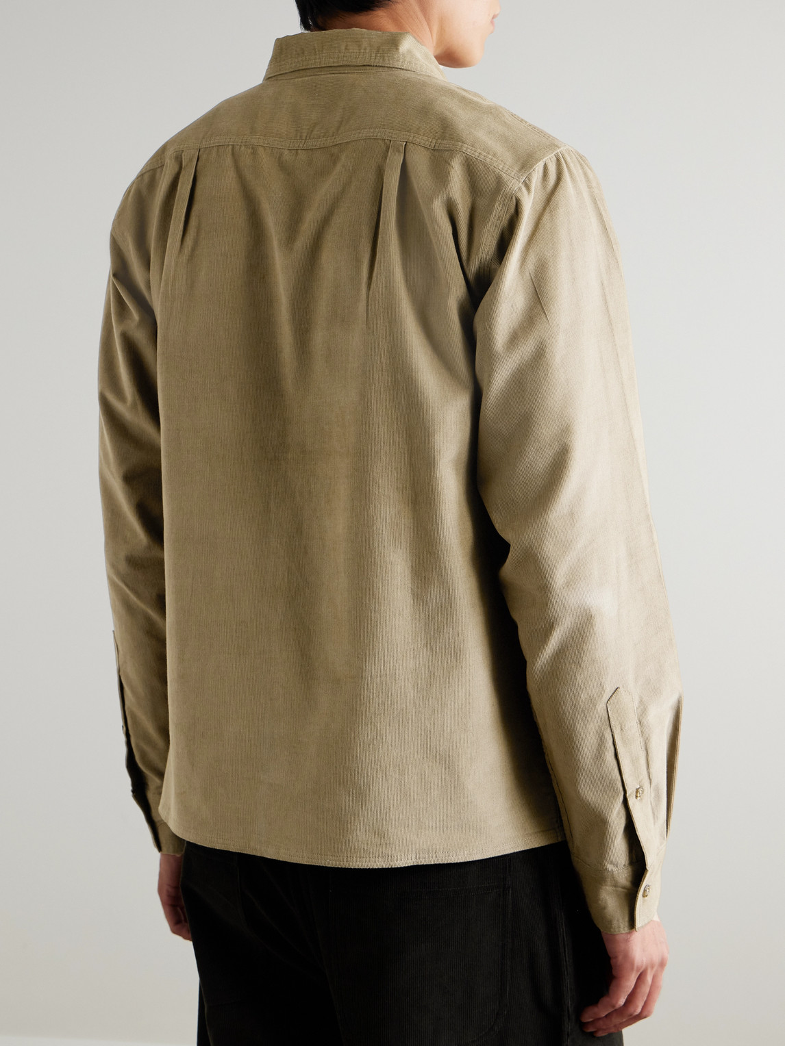 Kardo Chintan Embroidered Cotton Shirt In Brown