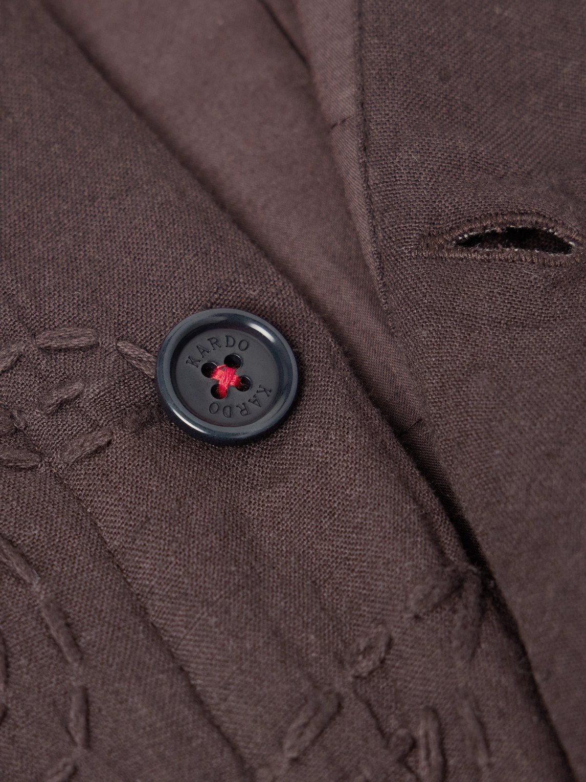  Kardo - Wynton Embroidered Cotton And Hemp-blend Overshirt - Men - Brown - S 