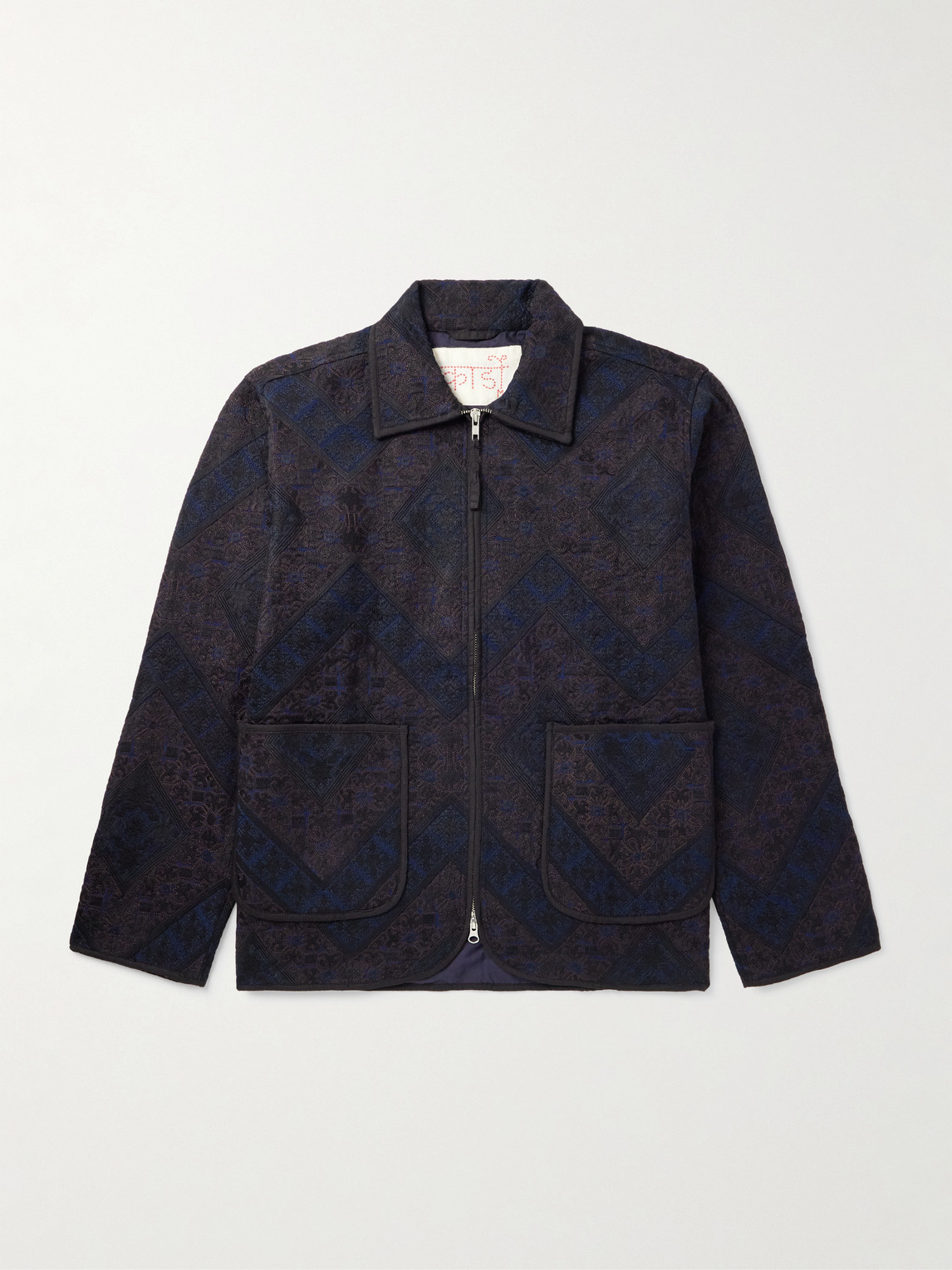 Kardo Paiwand Studio Amardeep Embroidered Cotton-Herringbone Jacketen