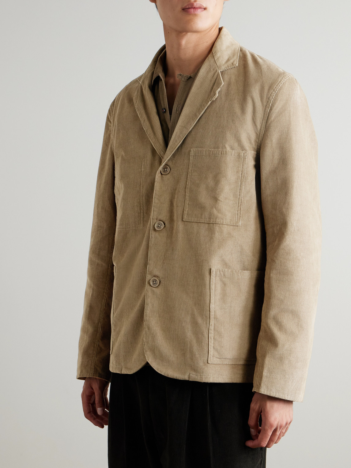 Kardo Somesh Cotton-corduroy Blazer In Brown