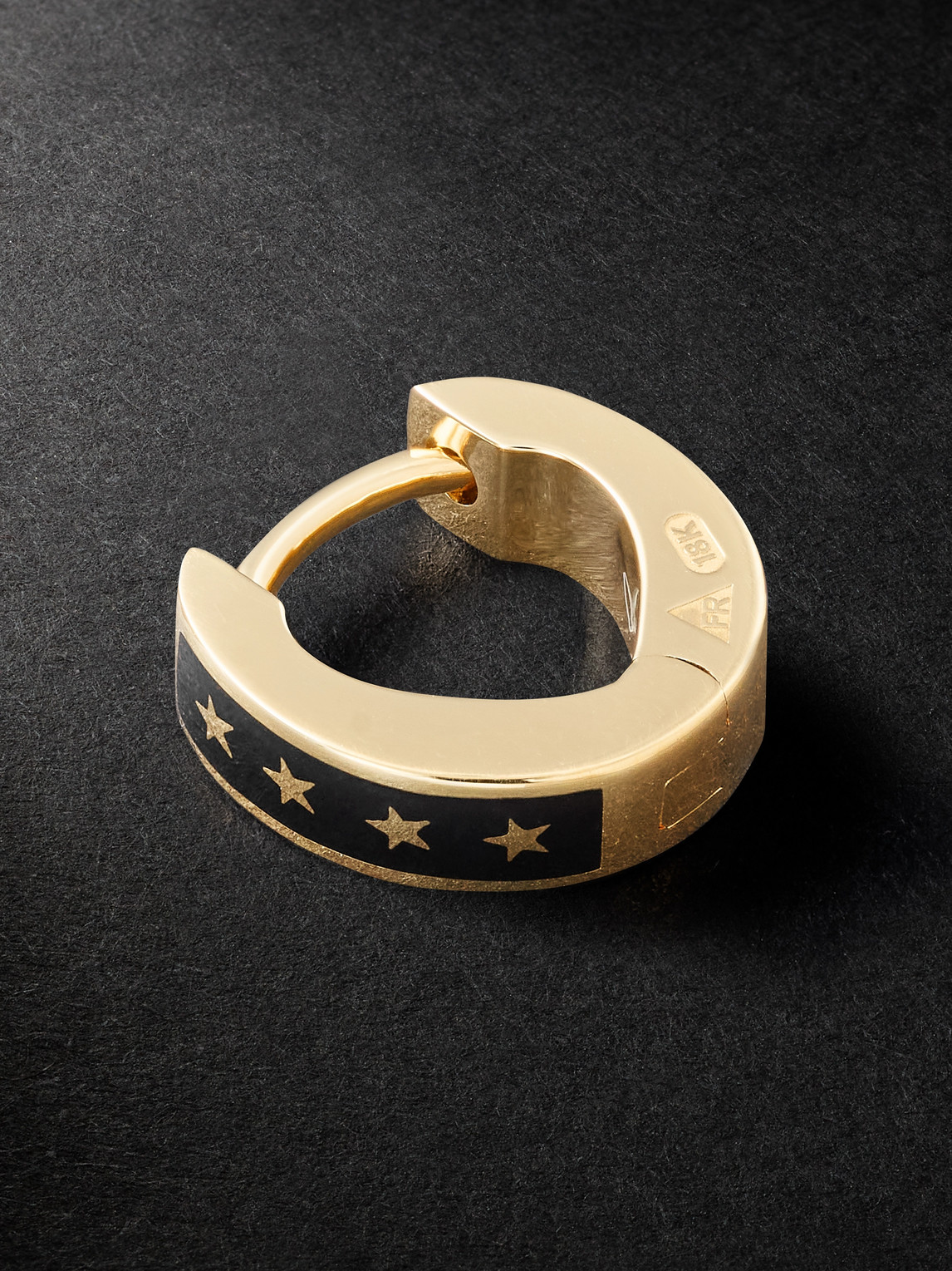 Foundrae Resilience Tenet 18-karat Gold Ceramic Earring