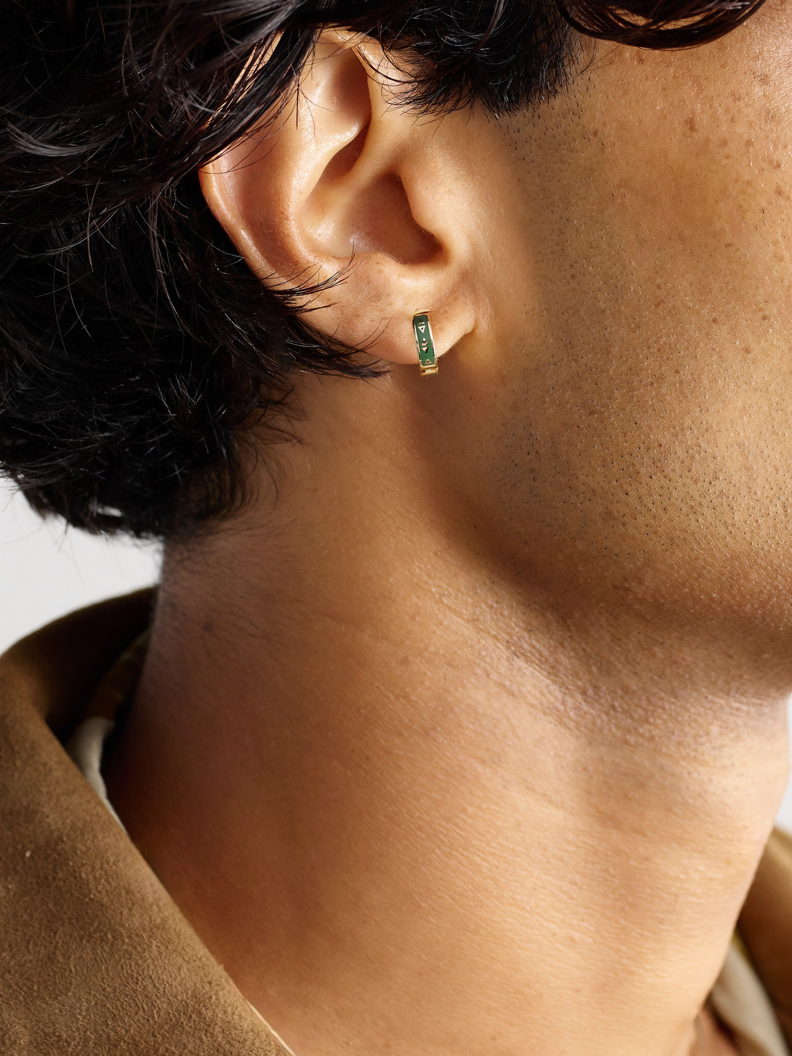 Protection Tenet 18-Karat Gold Ceramic Earring — 2