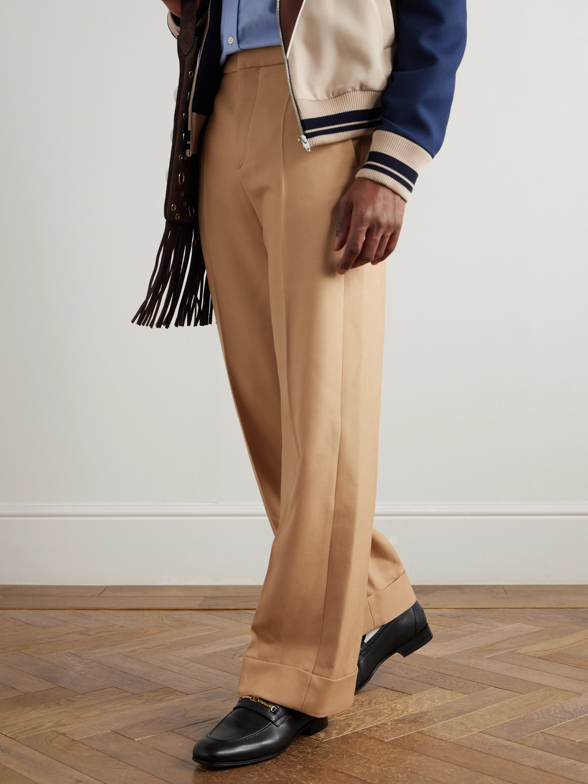 Valentino Logo-embellished Full-grain Leather Loafers