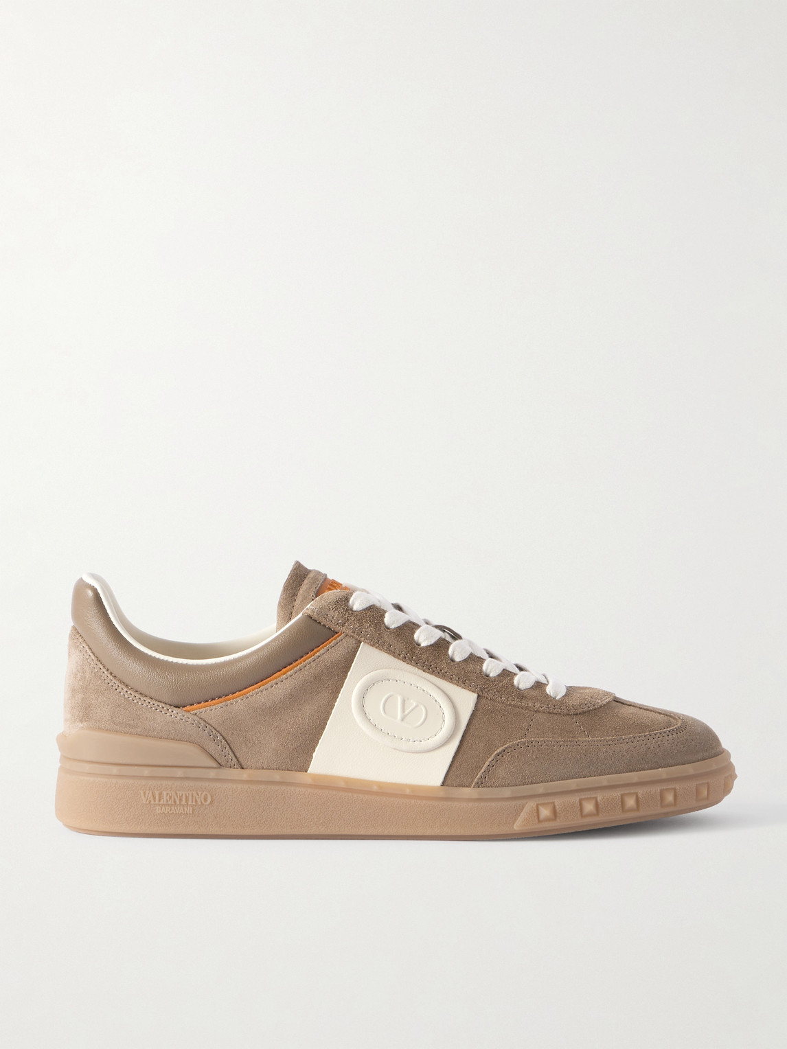Valentino Garavani Upvillage Leather-Trimmed Suede Sneakers - Men