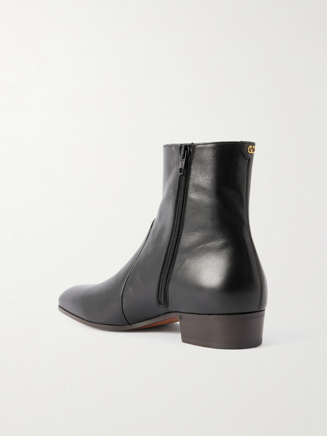Valentino Garavani Pat Ankle Boots In Black