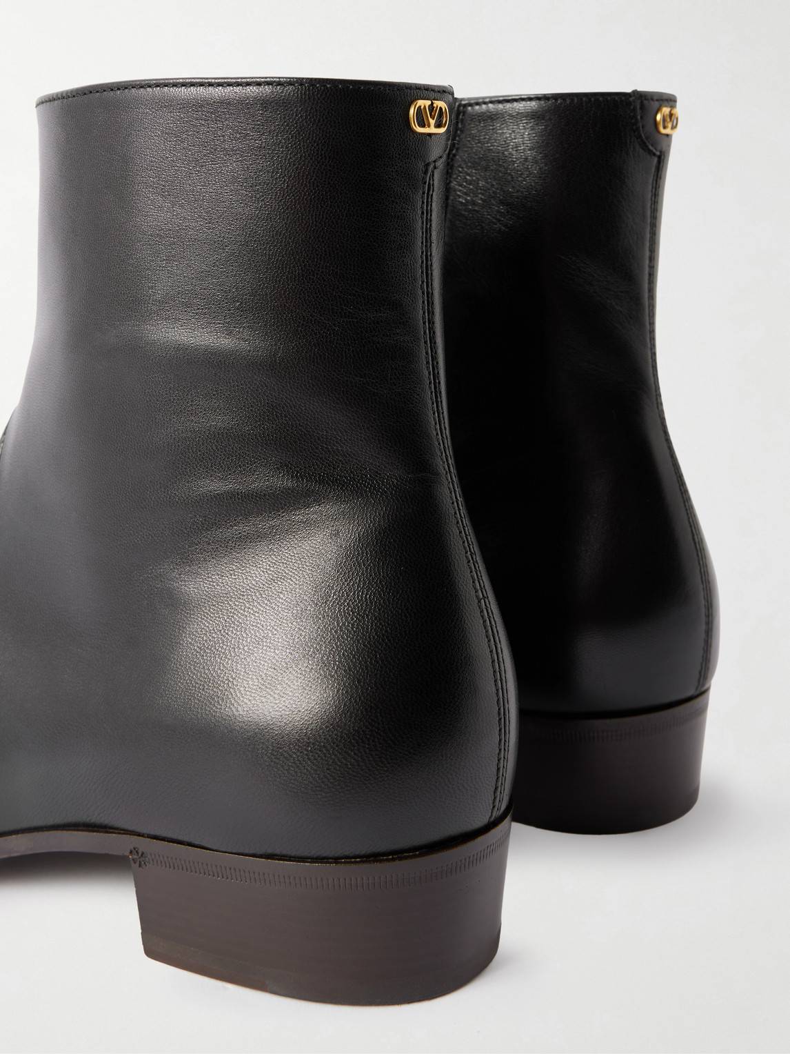 Valentino Garavani Pat Ankle Boots In Black