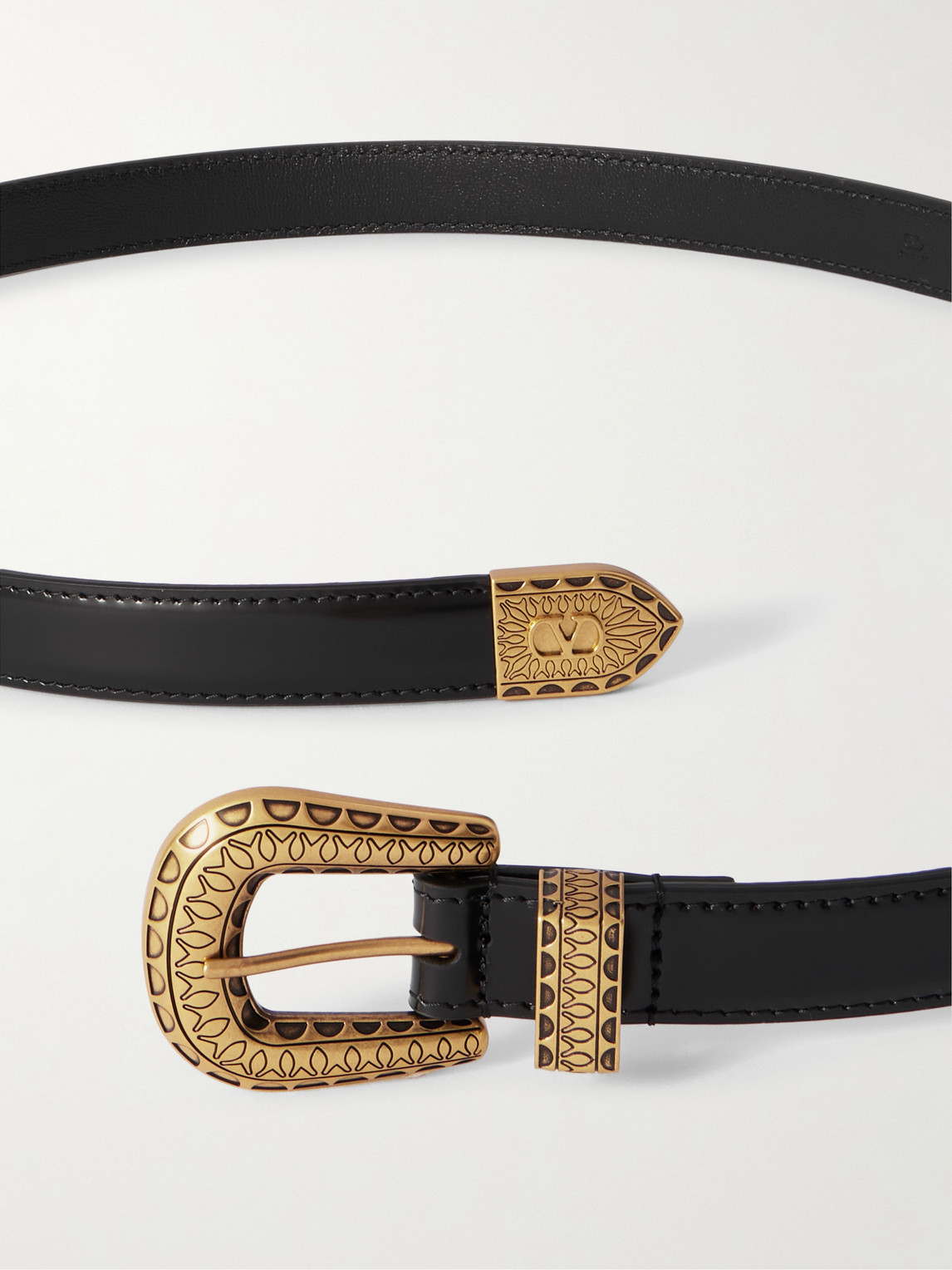 Valentino Glossed-leather Belt