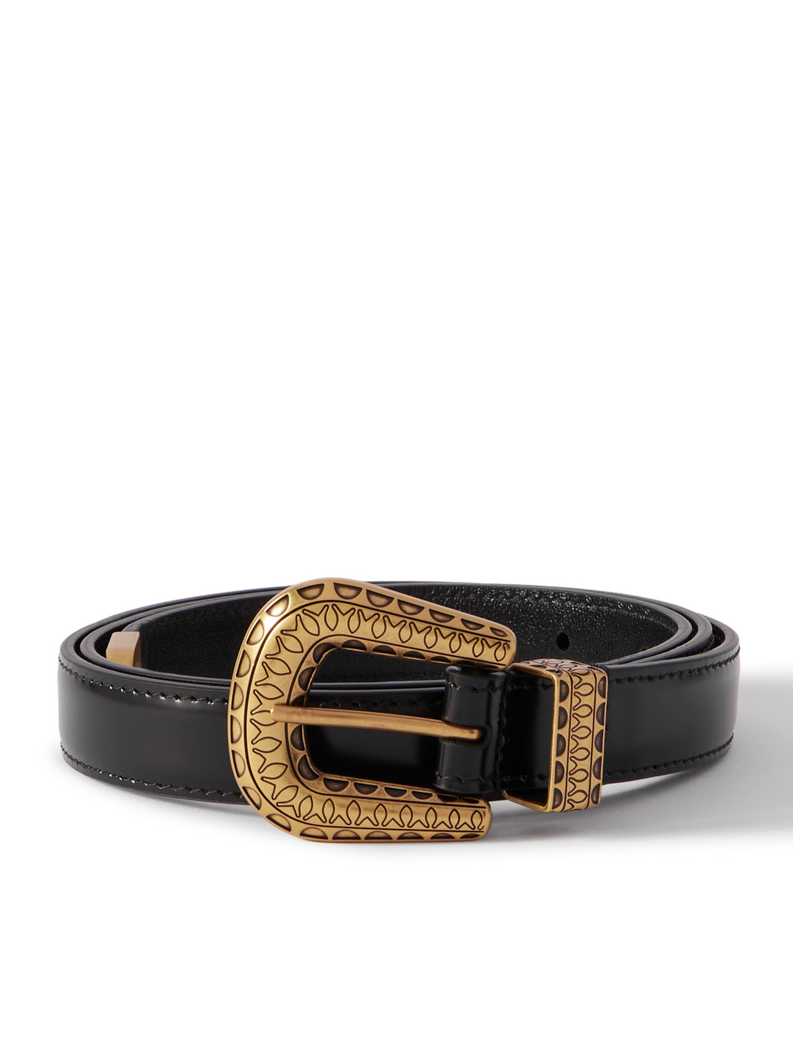 Valentino Garavani Glossed-leather Belt