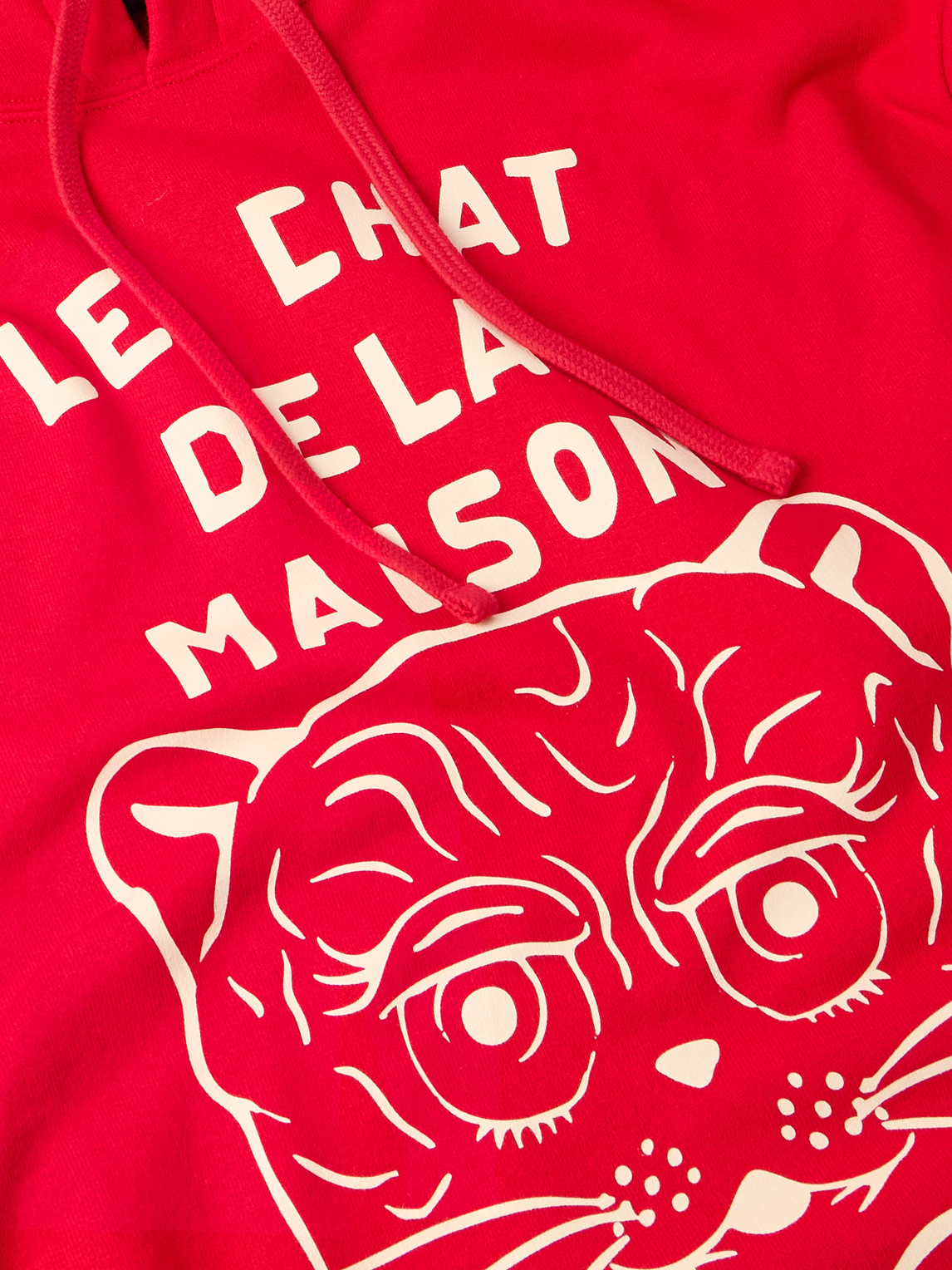 Valentino Cotton Sweatshirt With Hood And Graphic Print In Red