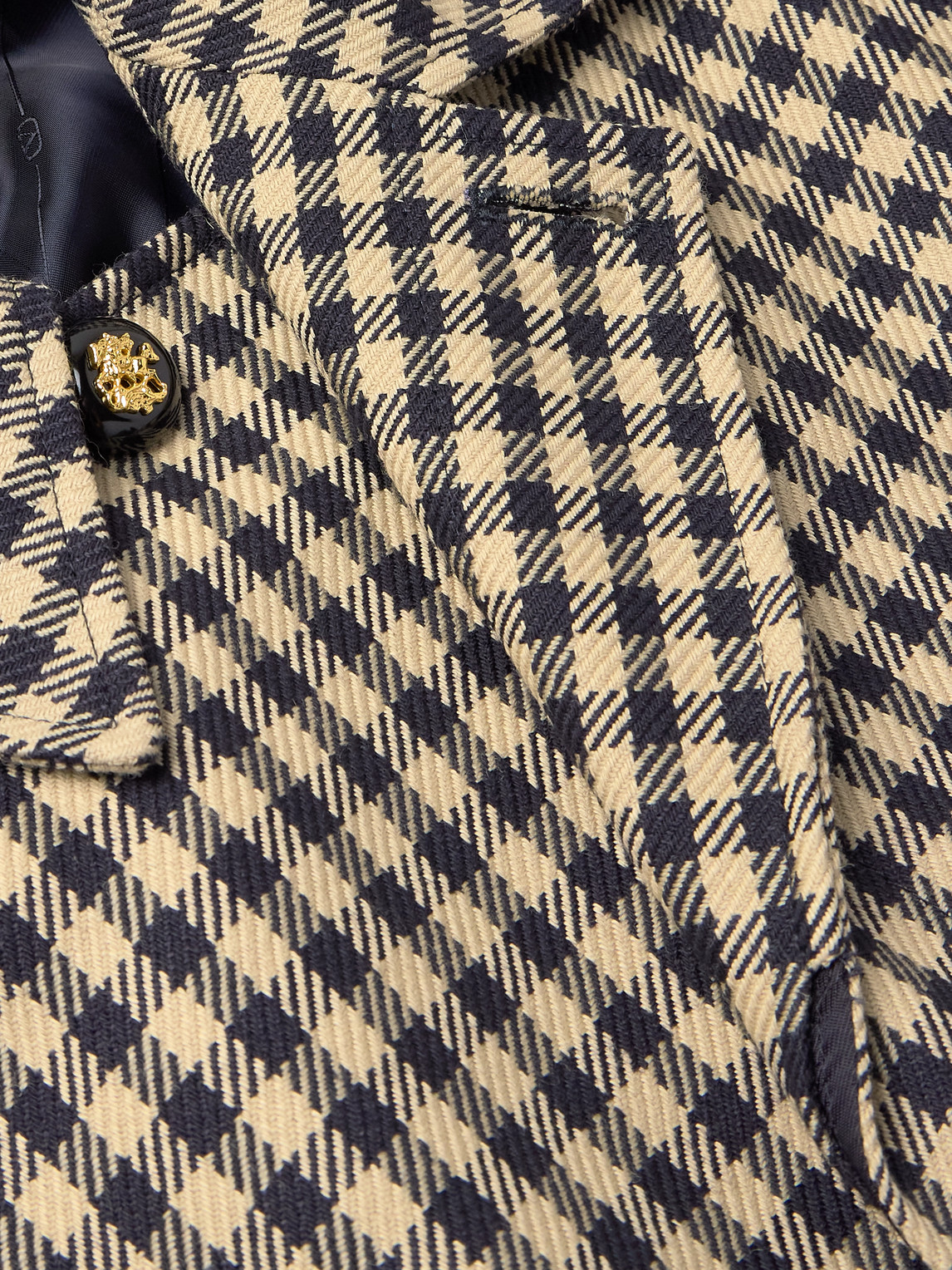 Valentino Gingham Cotton And Wool-blend Coat In Pink
