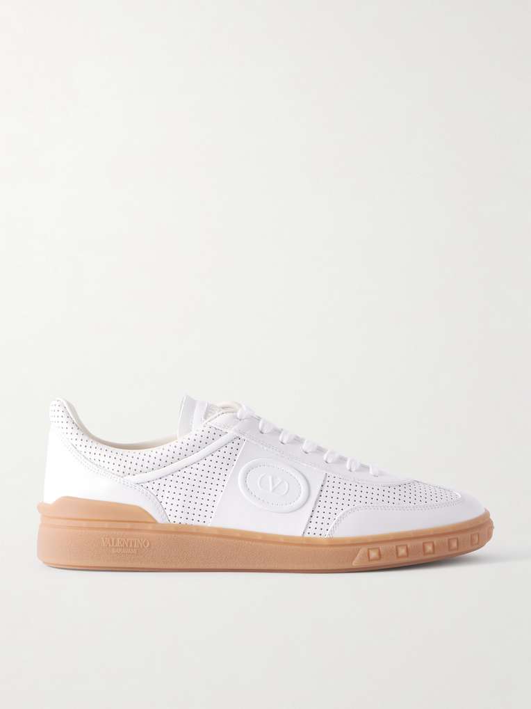 Valentino Garavani — Upvillage Perforated Leather Sneakers