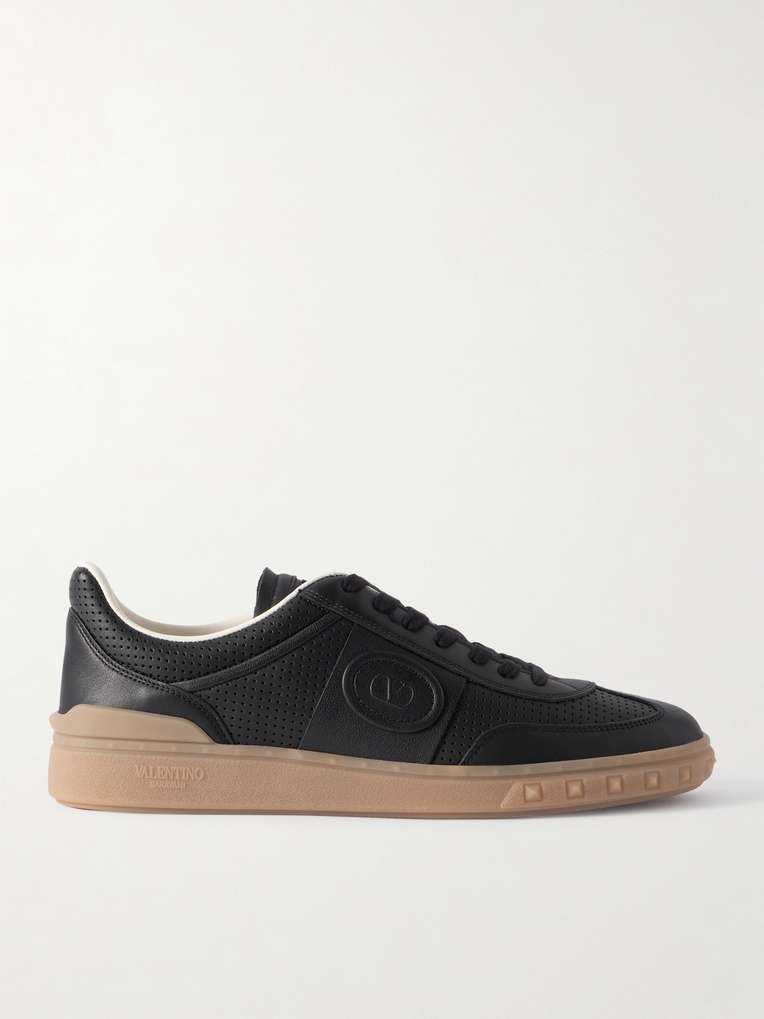 Valentino Garavani — Upvillage Perforated Leather Sneakers