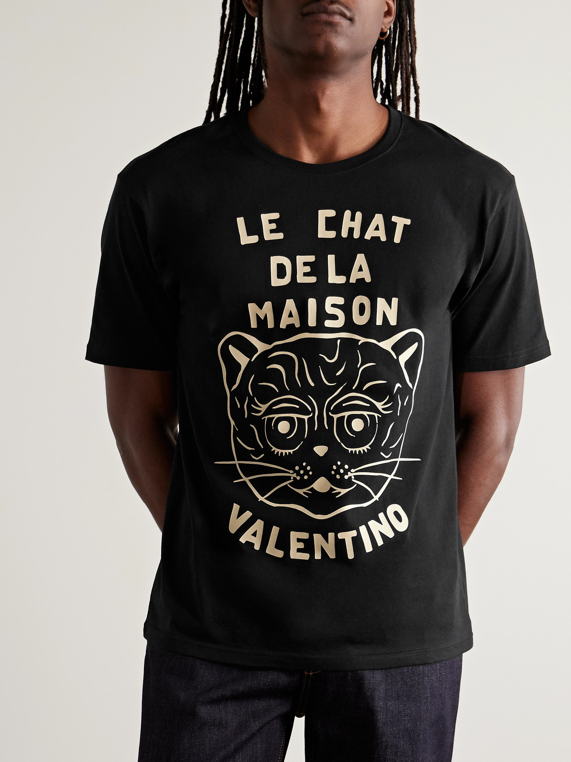 Valentino Garavani T-shirt With Le Chat De La Maison Print