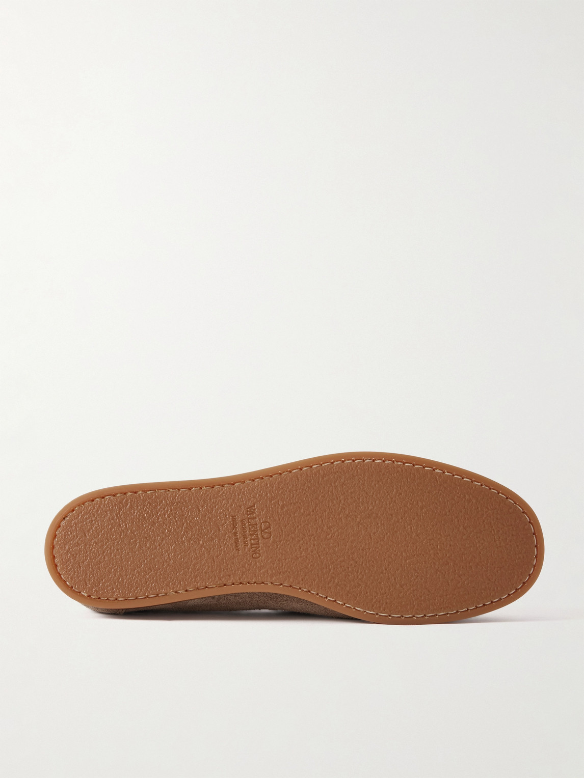 Valentino Palm Avenue Suede And Leather Loafers In Brown