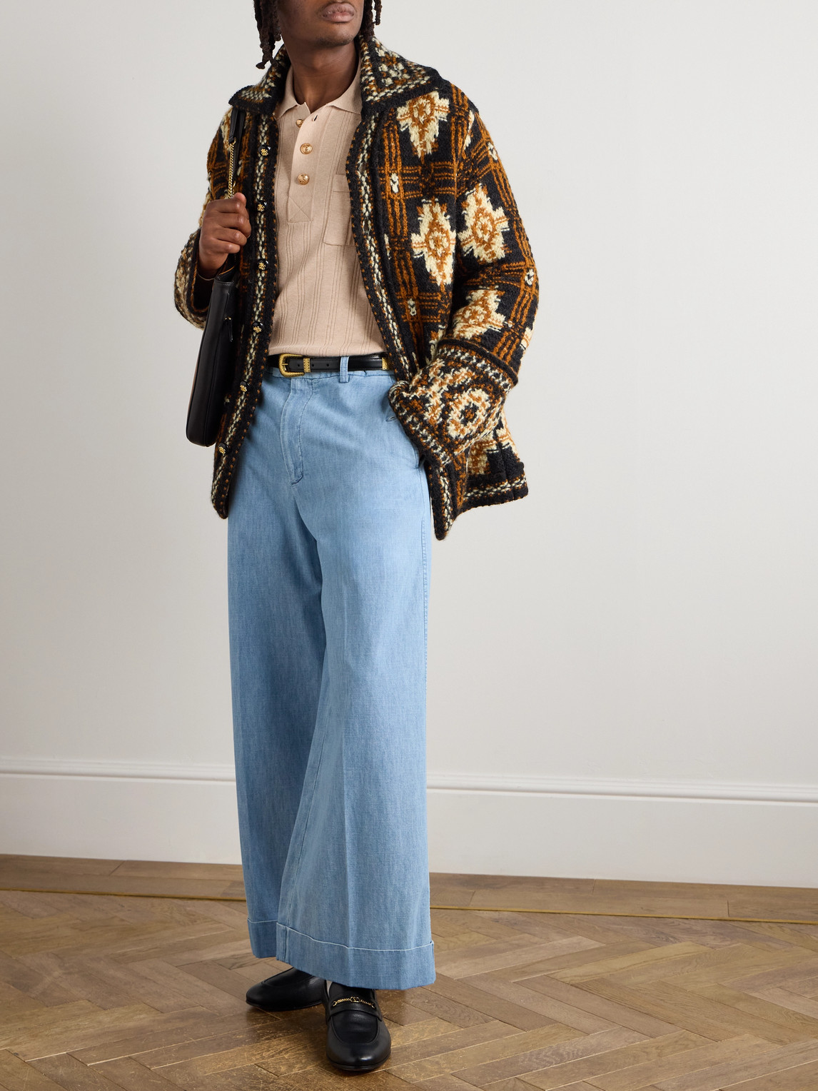 Valentino Garavani Fine-knit Polo Jumper In Neutral