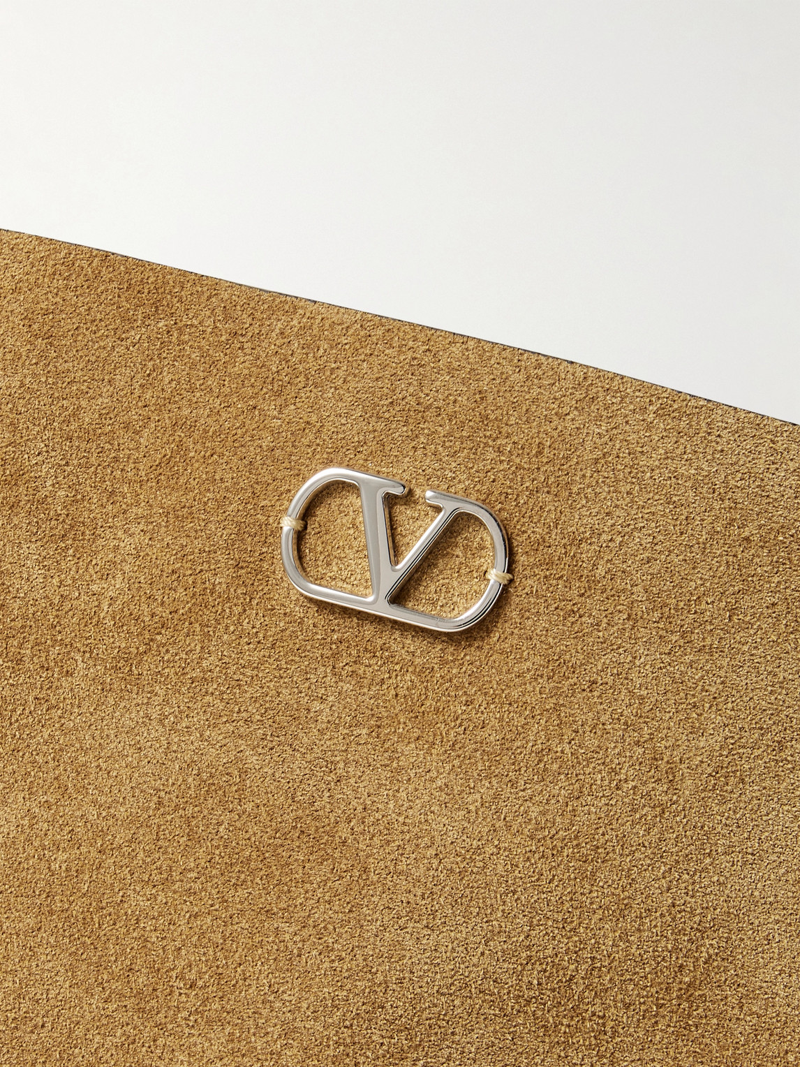 Valentino Nellcôte Large Embellished Suede Tote Bag In Brown
