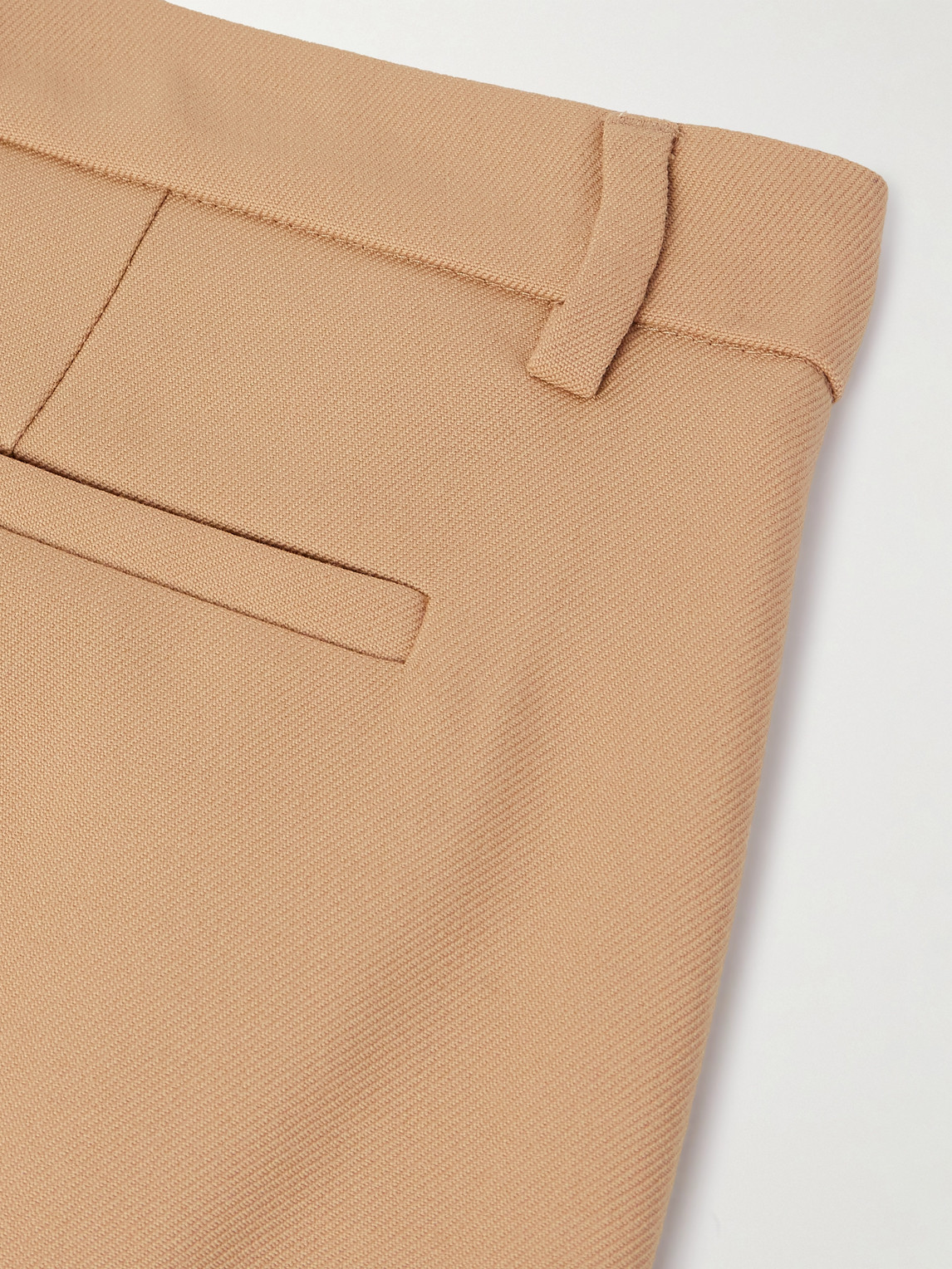 Valentino Wide-leg Trousers With Cuffed Hem And Pleats In Brown