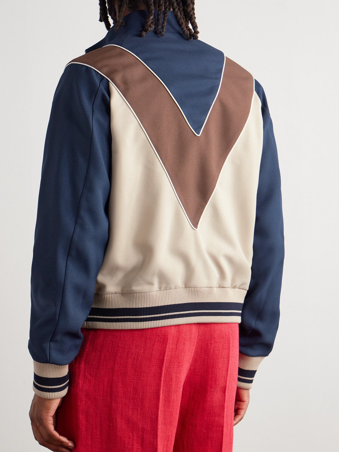 Valentino Garavani Zip-up Sweatshirt With Vlogo Patch In Blue