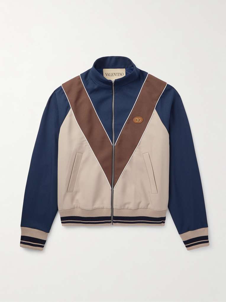 Valentino Garavani — VLOGO Logo-Appliquéd Jersey Track Jacket