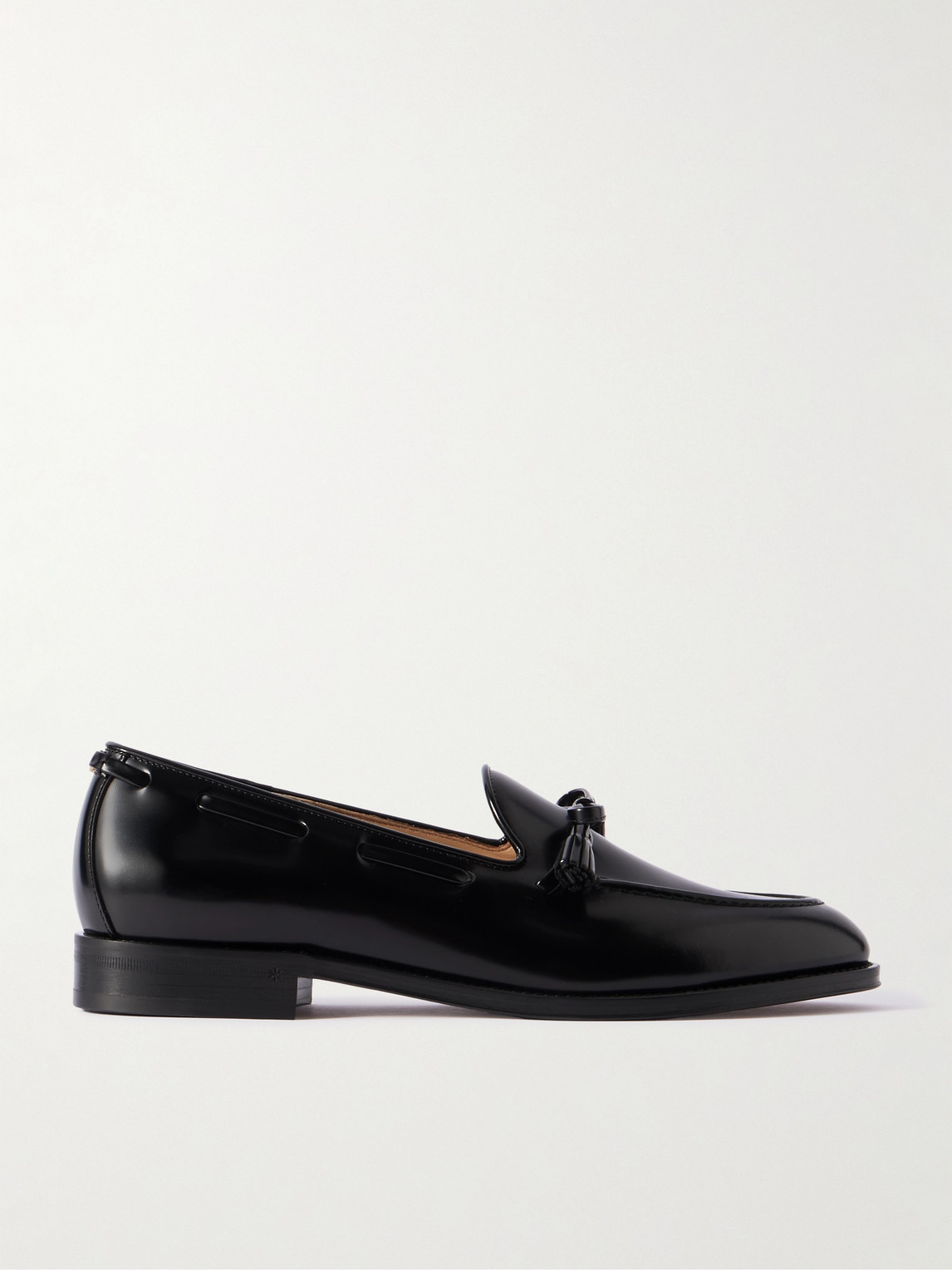 Valentino Garavani Bowshire Loafers In Black Glossy Calfskin