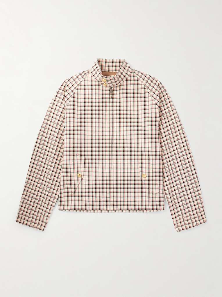 Valentino Garavani — Checked Cotton-Twill Jacket