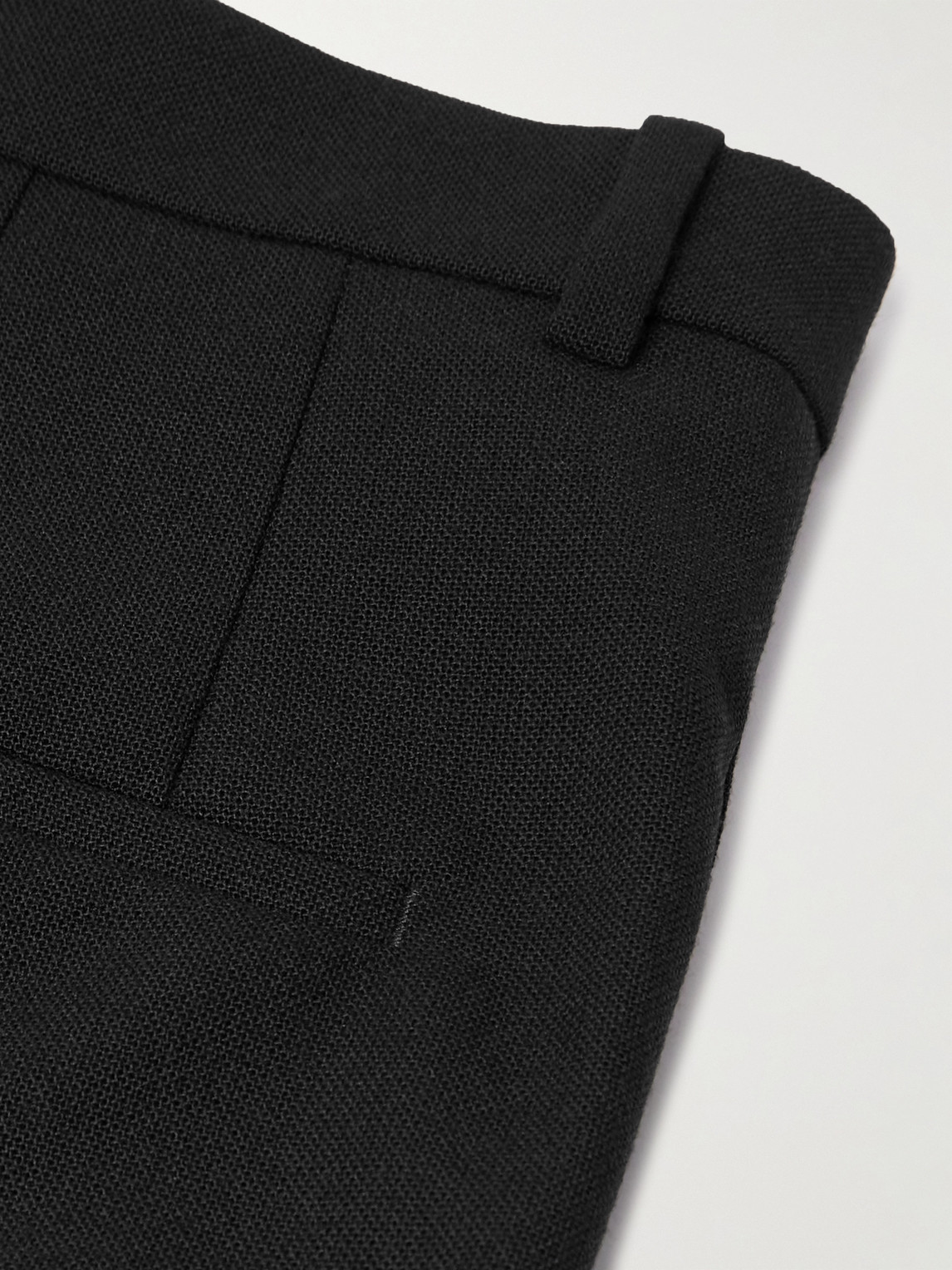 Jil Sander Straight-leg Grain De Poudre Wool Trousers In Black