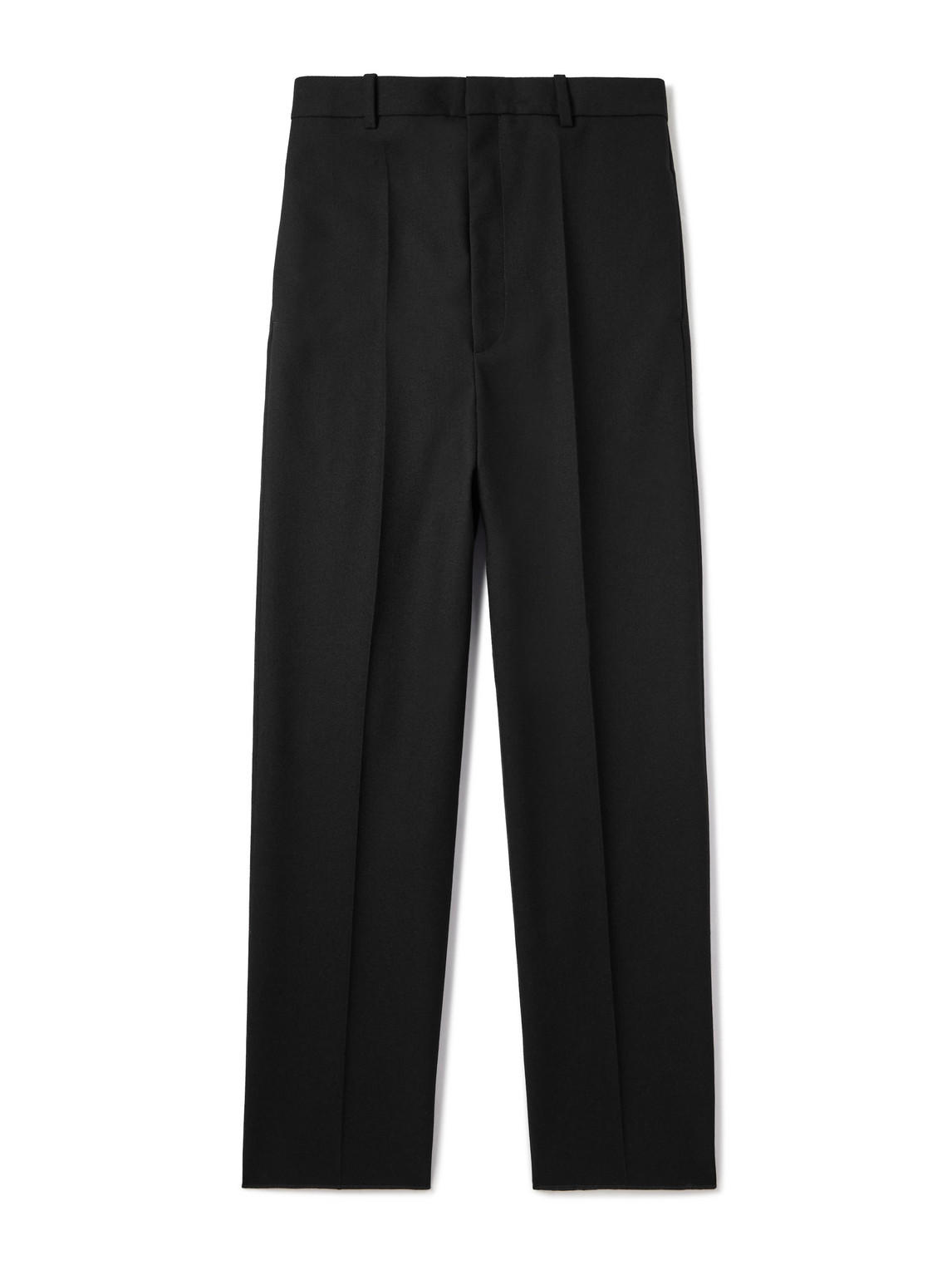 Jil Sander Straight-leg Grain De Poudre Wool Trousers In Black