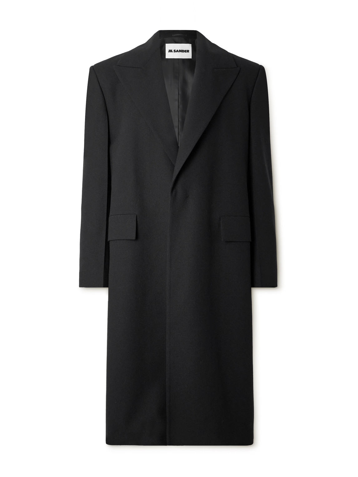 Jil Sander Oversized Wool Coat In Black