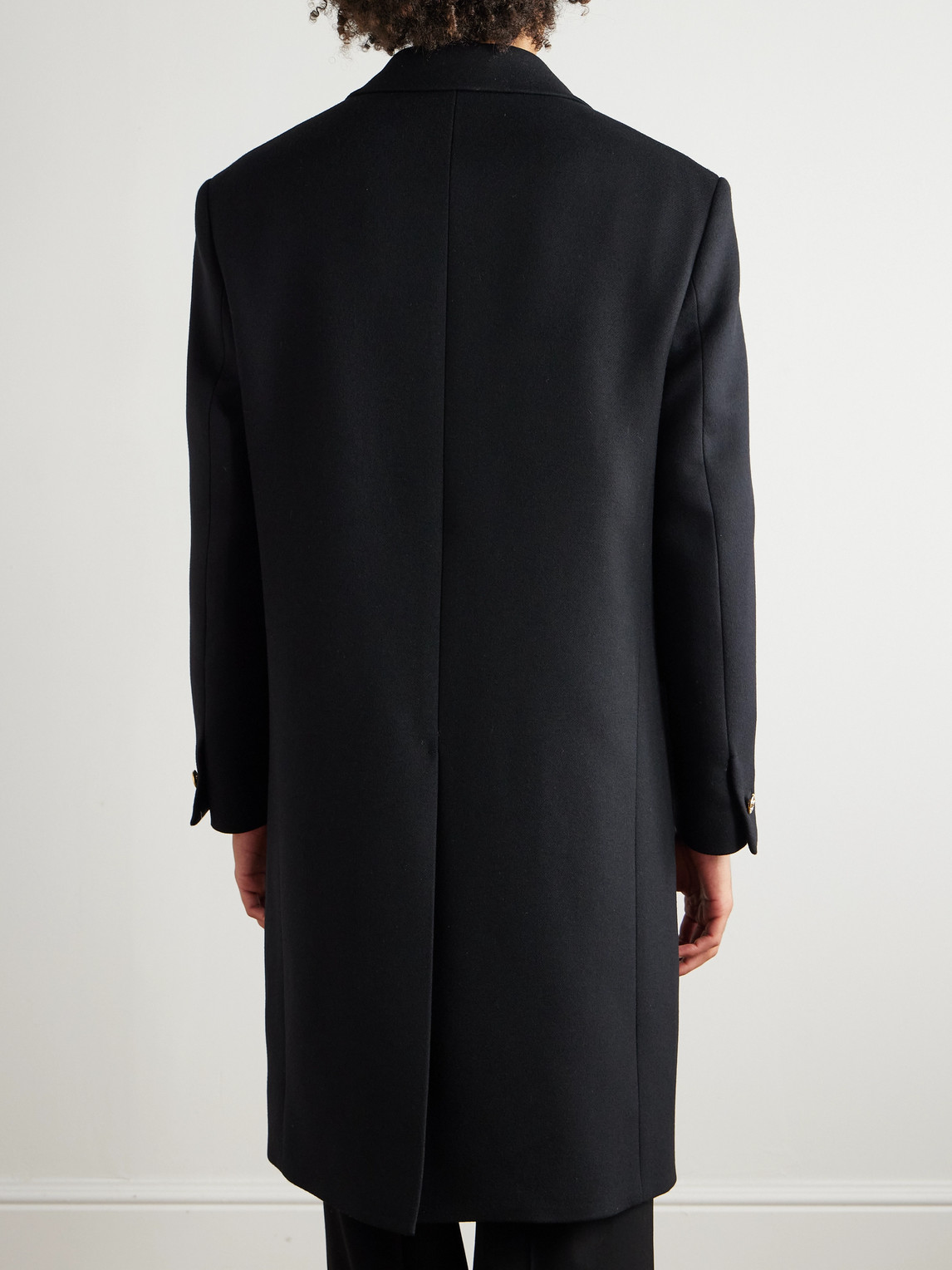  Versace - Wool-blend Twill Overcoat - Men - Black - It 50 