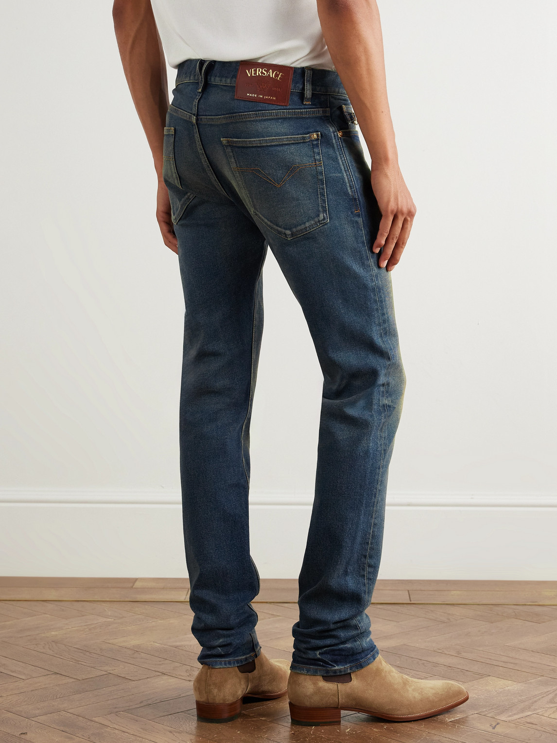 Versace Slim-fit Jeans In Blue