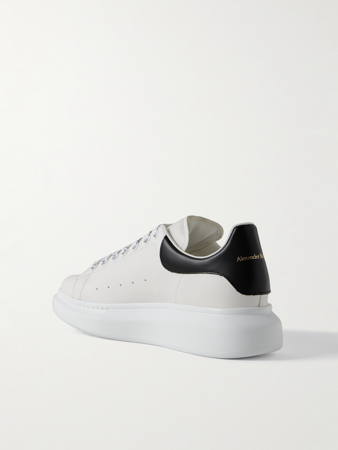 Alexander Mcqueen Exaggerated-sole Leather Sneakers In White