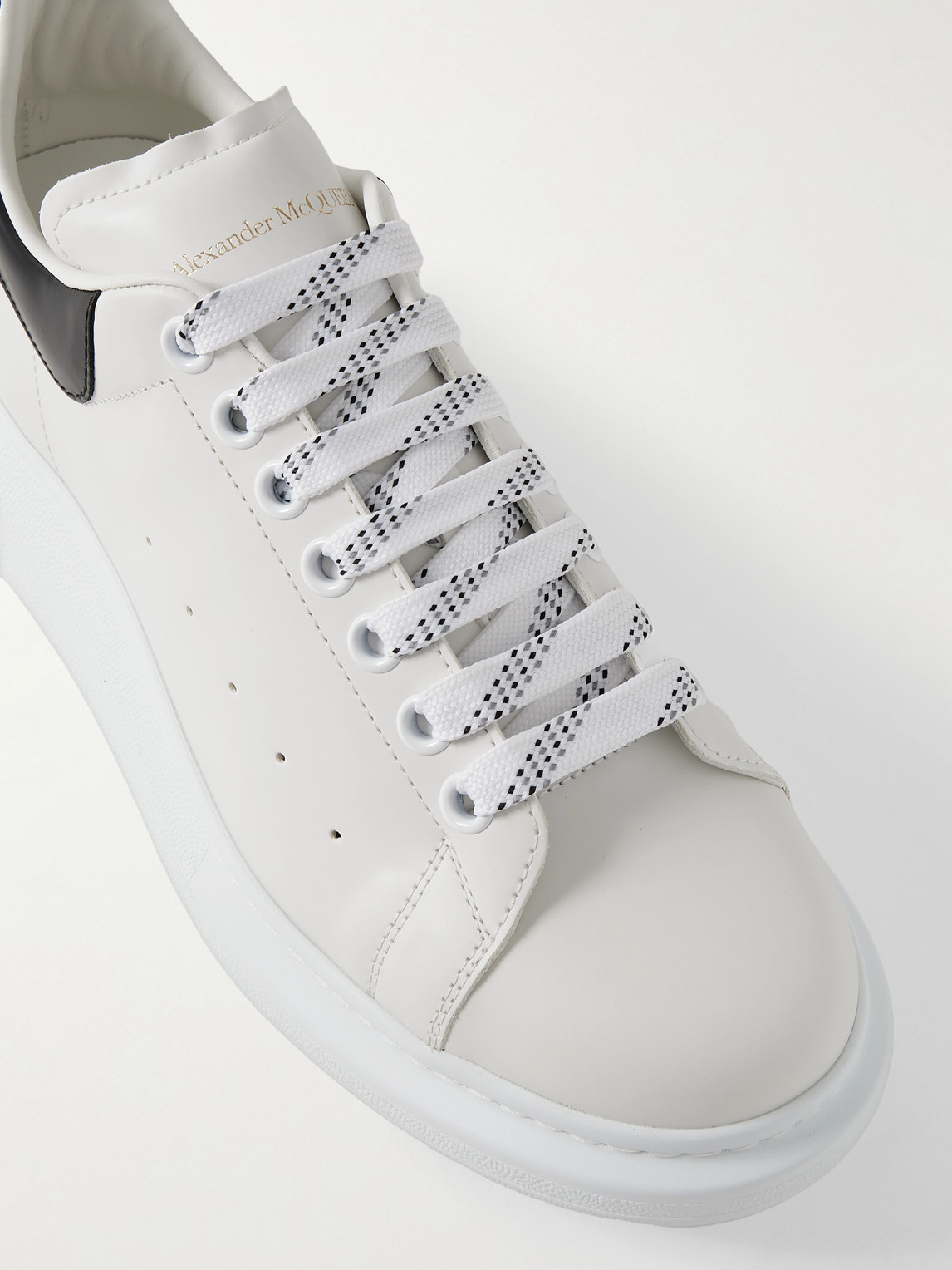 Alexander Mcqueen Exaggerated-sole Leather Sneakers In White