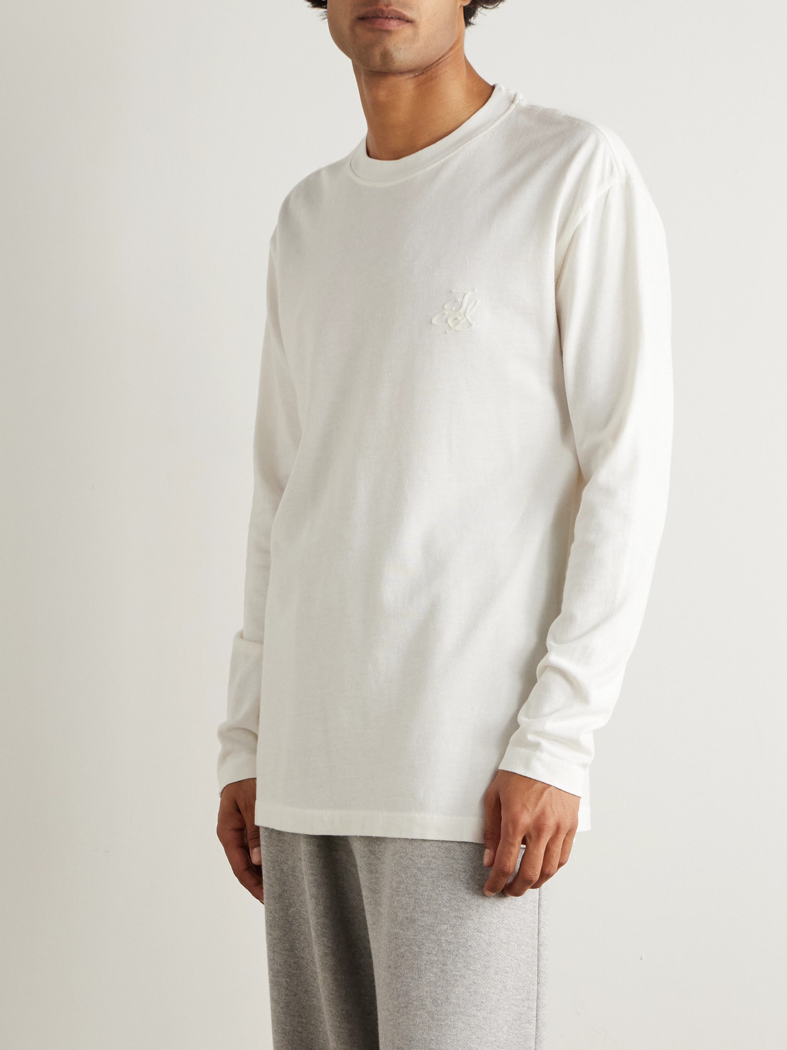 The Elder Statesman Cotton And Cashmere-blend T-shirt In Multi