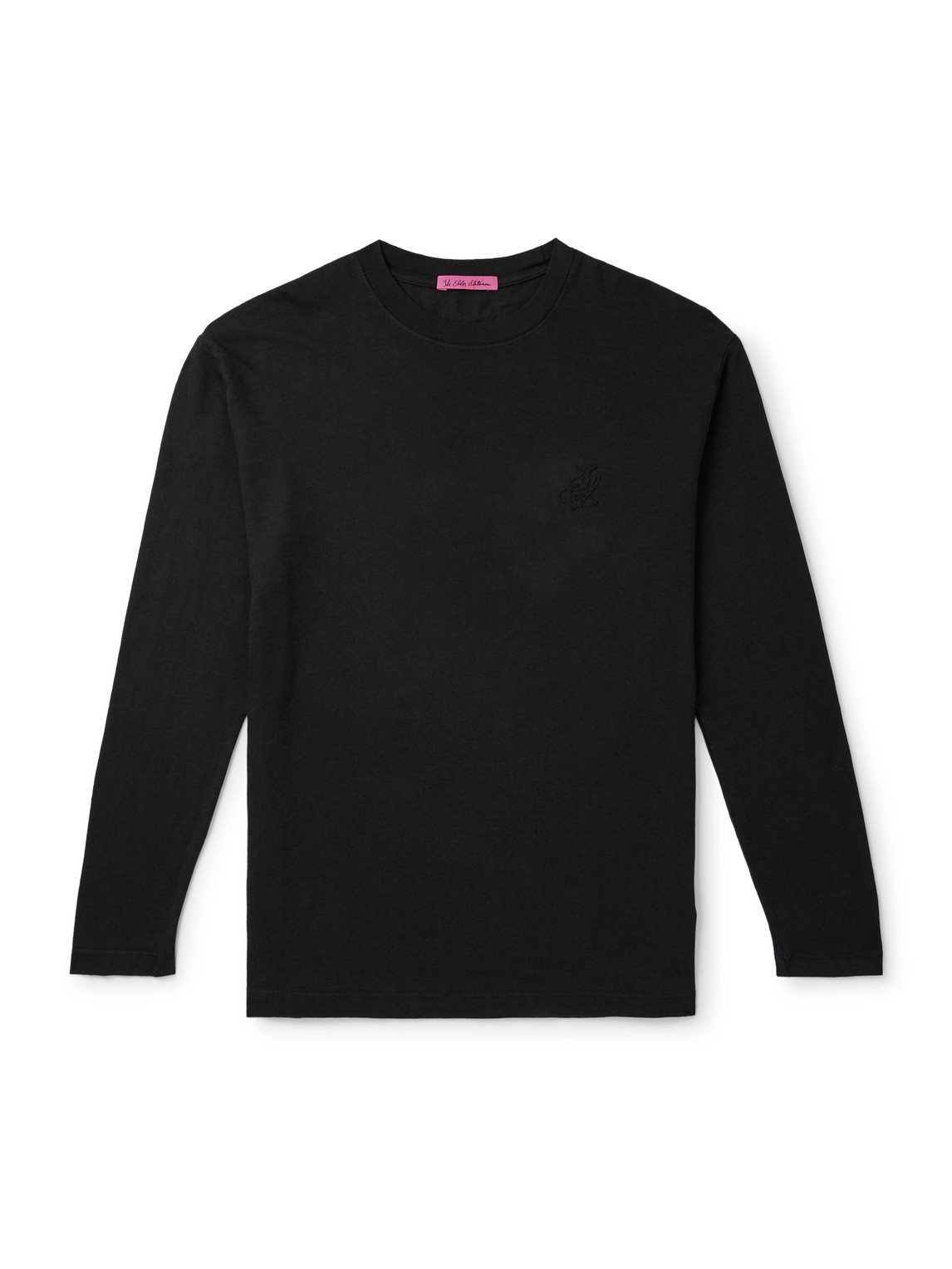The Elder Statesman Cotton And Cashmere-blend T-shirt In Black