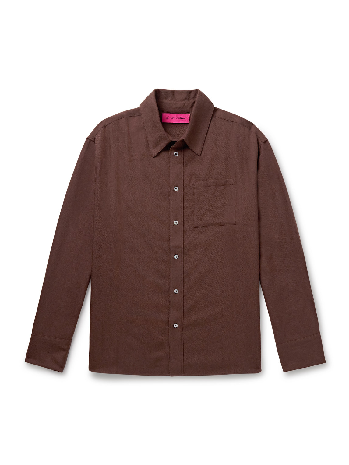 The Elder Statesman Wool And Cashmere-blend Shirt In Brown