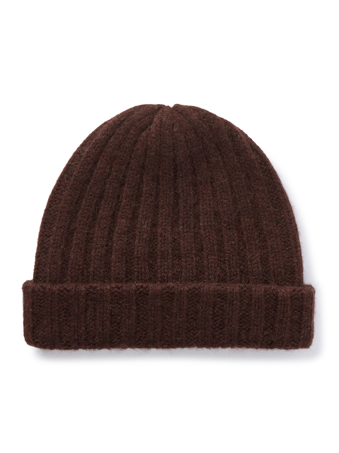 The Elder Statesman Ranger Ribbed Cashmere Beanie In Brown