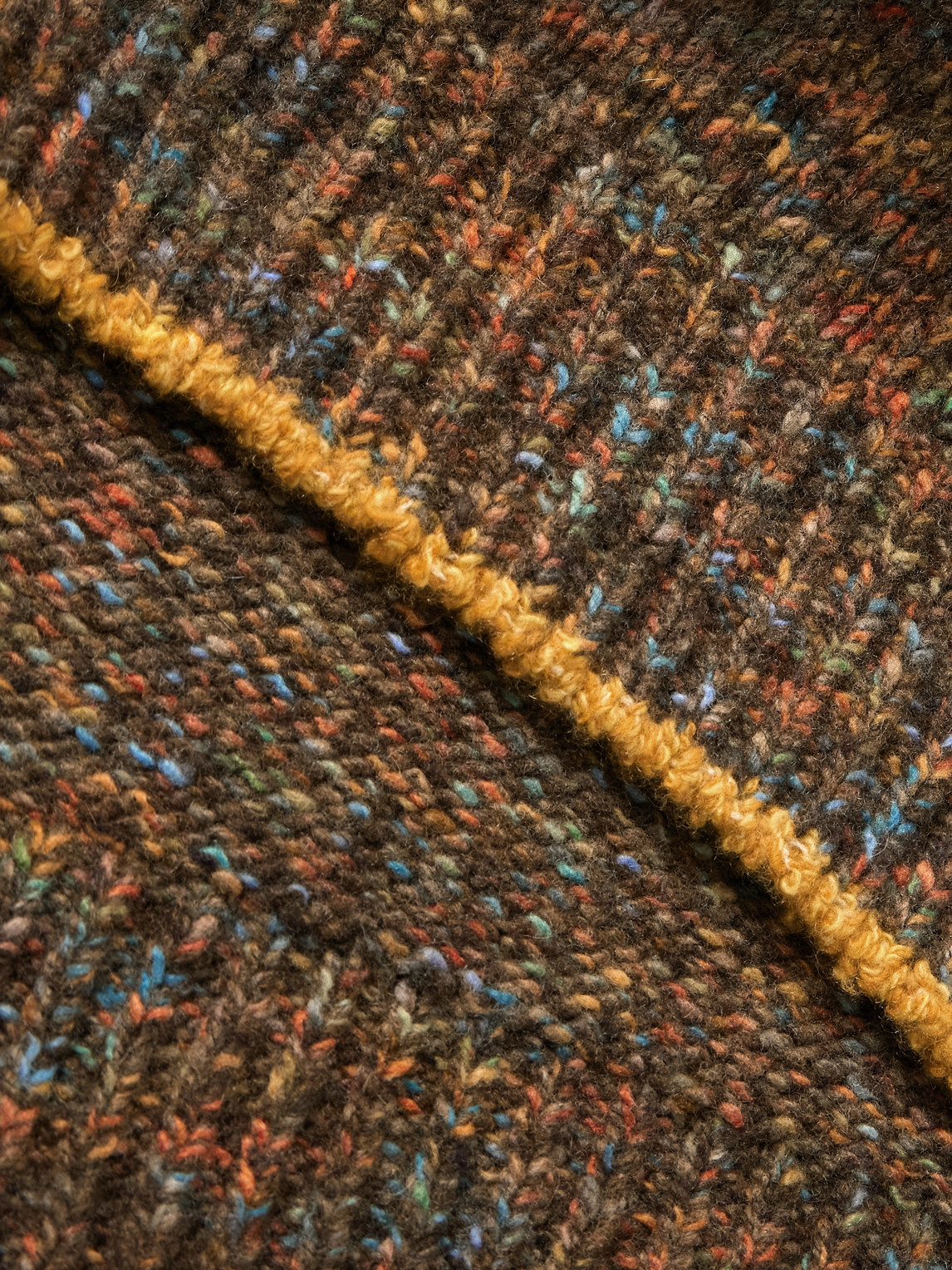 The Elder Statesman Confetti Wool-blend Sweater In Brown