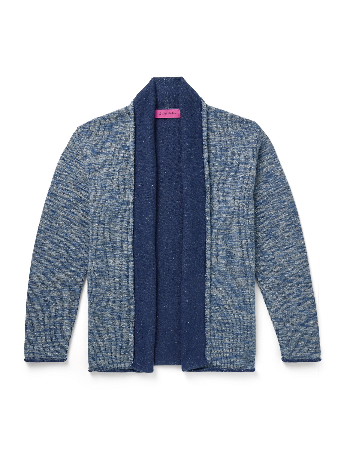 The Elder Statesman Nomad Space-dyed Wool-blend Cardigan In Blue