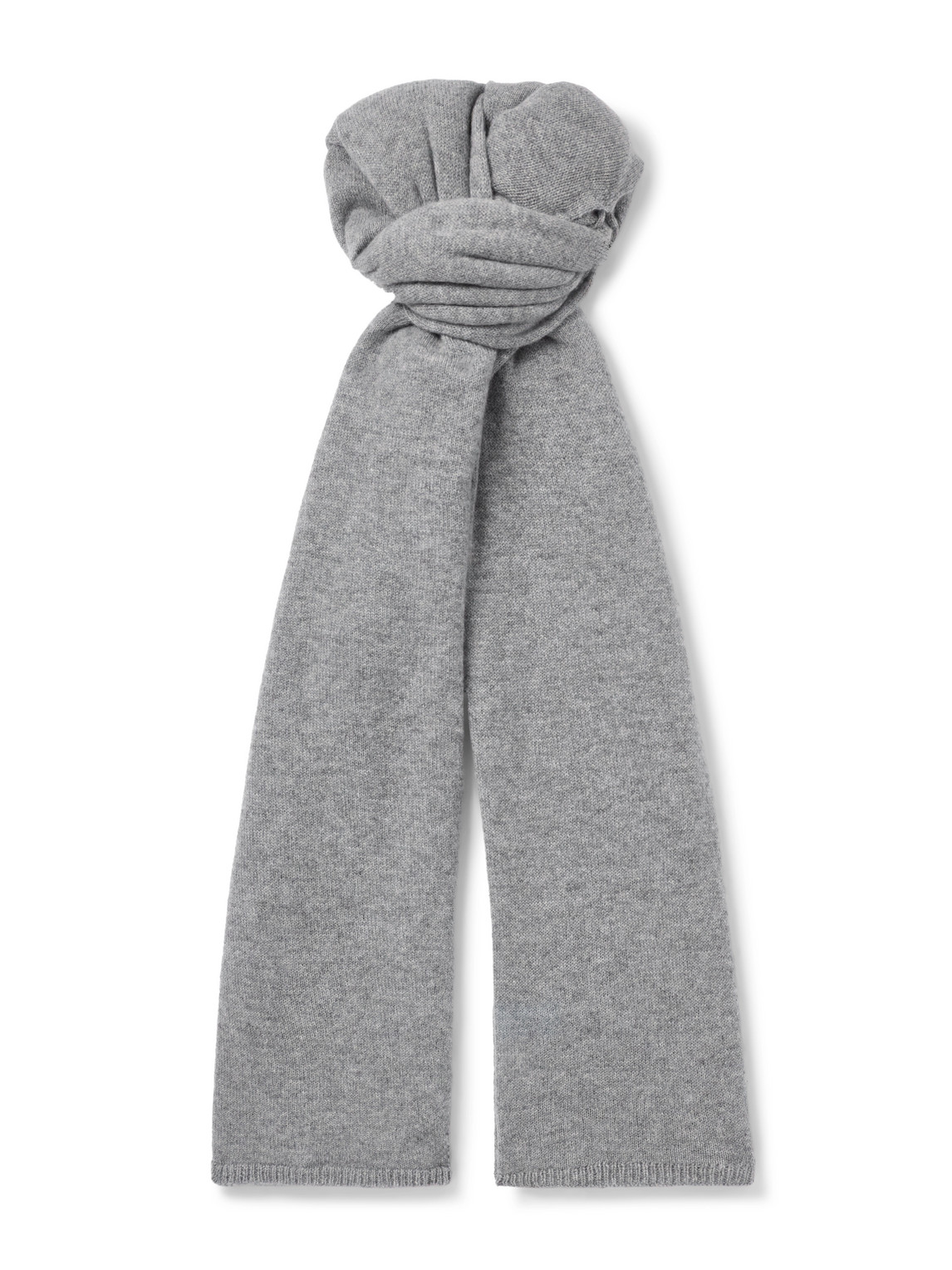 The Elder Statesman Tranquility Travel Cashmere Scarf In Gray