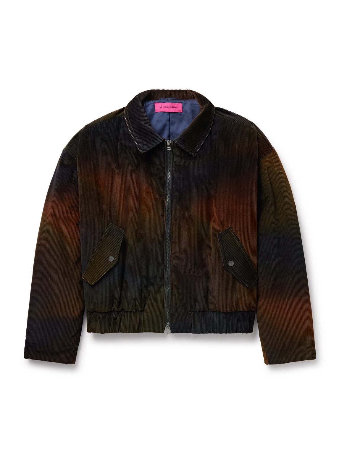 The Elder Statesman Ombre Quilted Corduroy Jacket In Brown