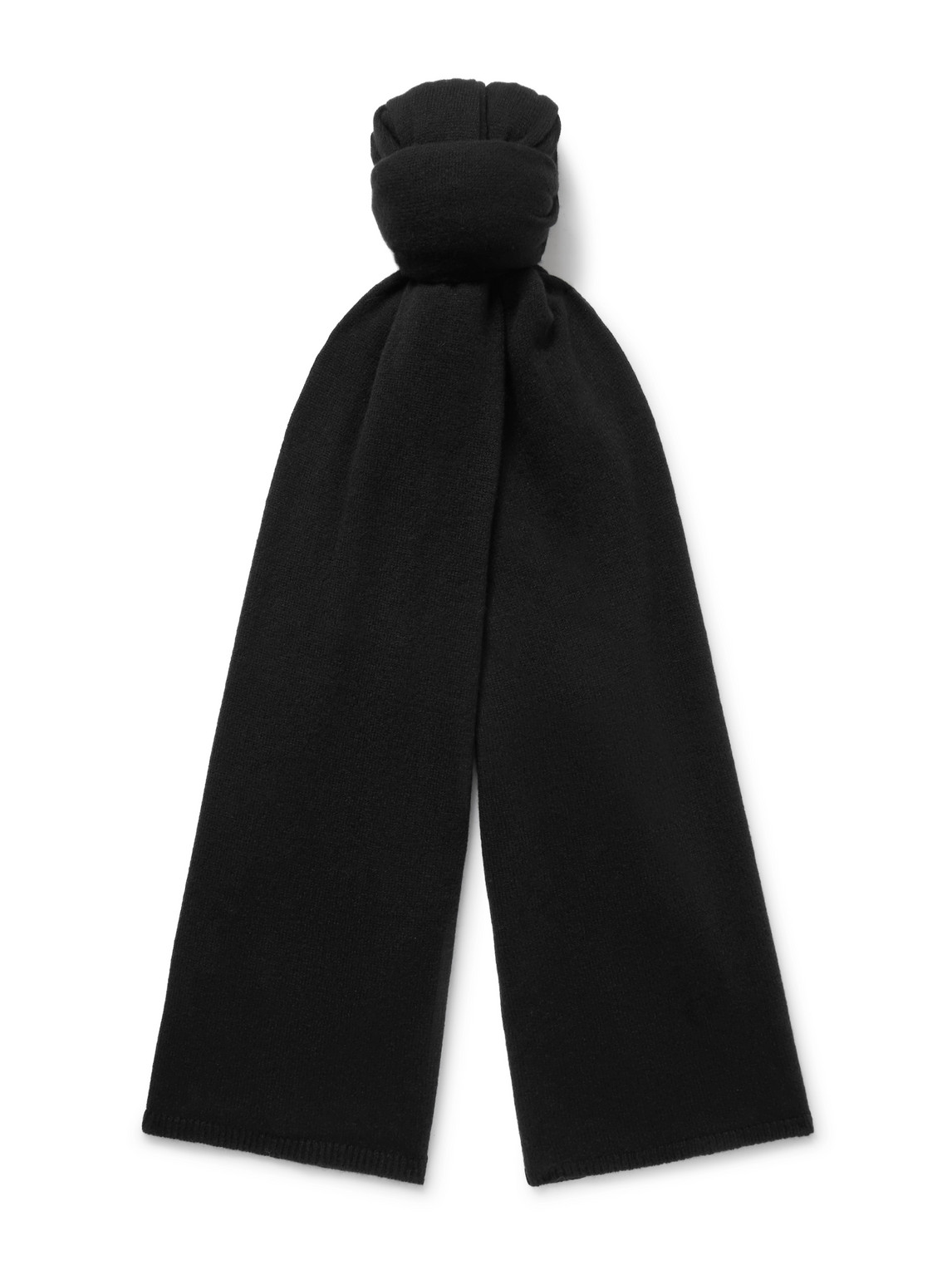 The Elder Statesman Tranquility Travel Cashmere Scarf In Black