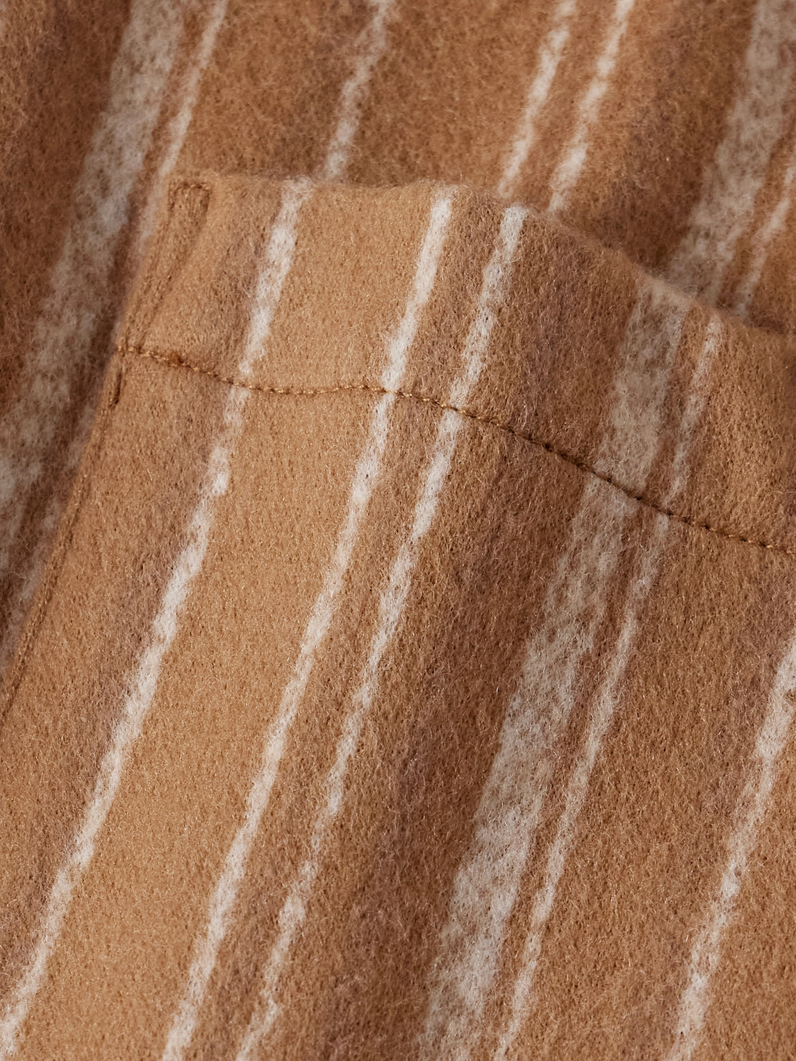 The Elder Statesman Baja Striped Wool And Cotton-blend Overshirt In Brown