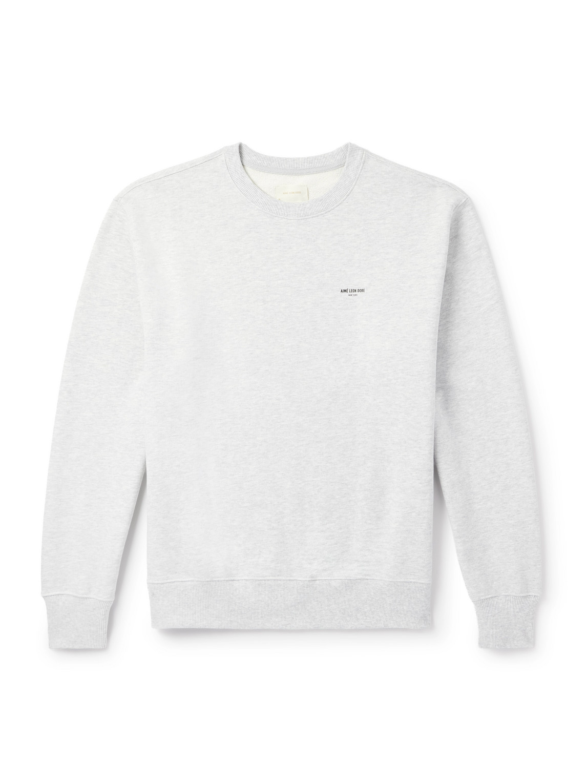 Aimé Leon Dore Logo-print Cotton-jersey Sweatshirt In White