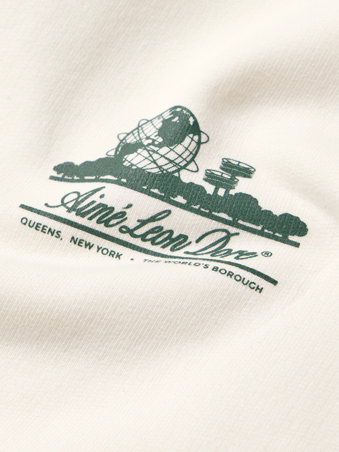 Aimé Leon Dore Unisphere Logo-print Cotton-jersey Hoodie In Neutral