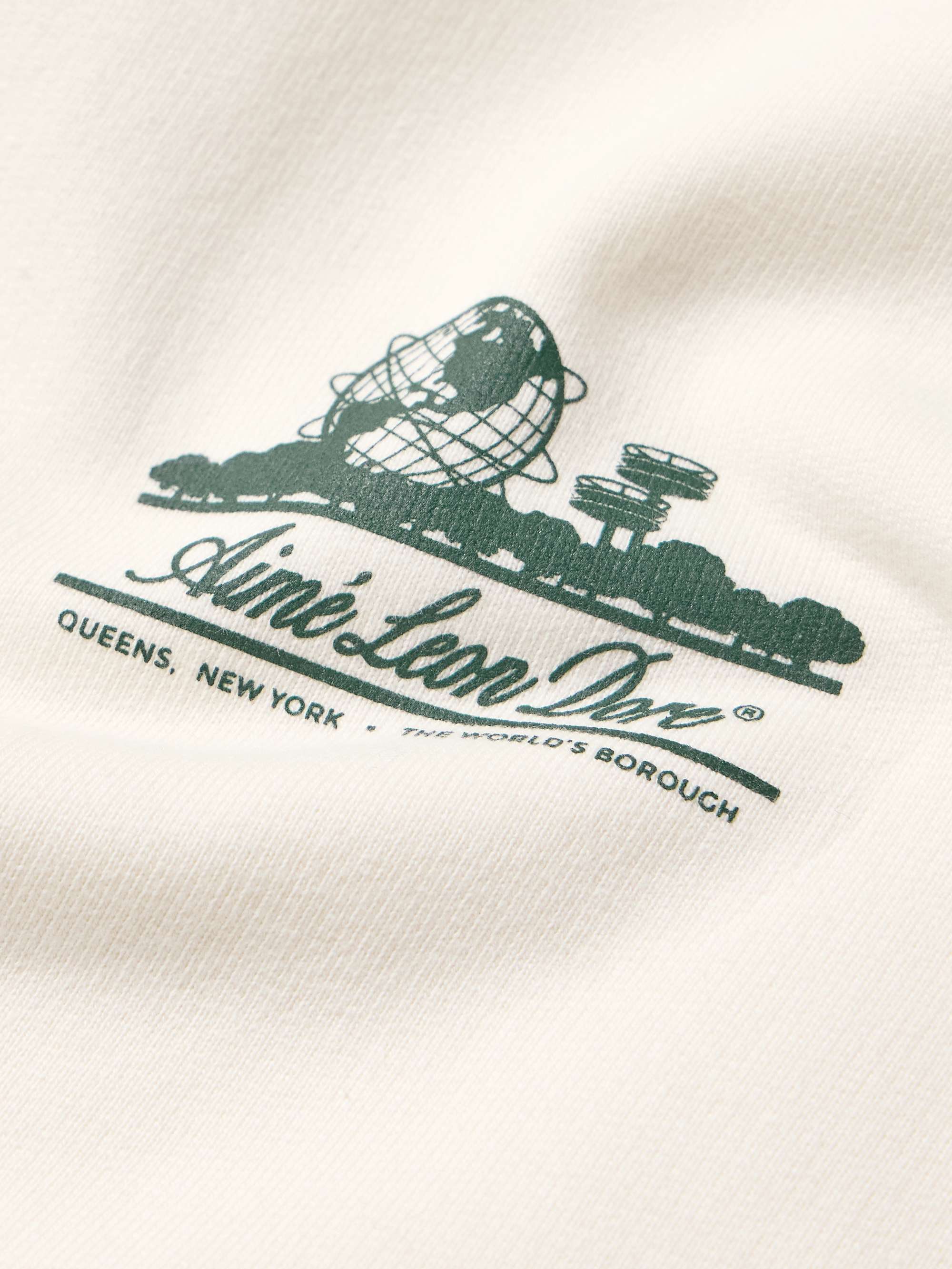 AIMÉ LEON DORE Unisphere Logo-Print Cotton-Jersey Hoodie for