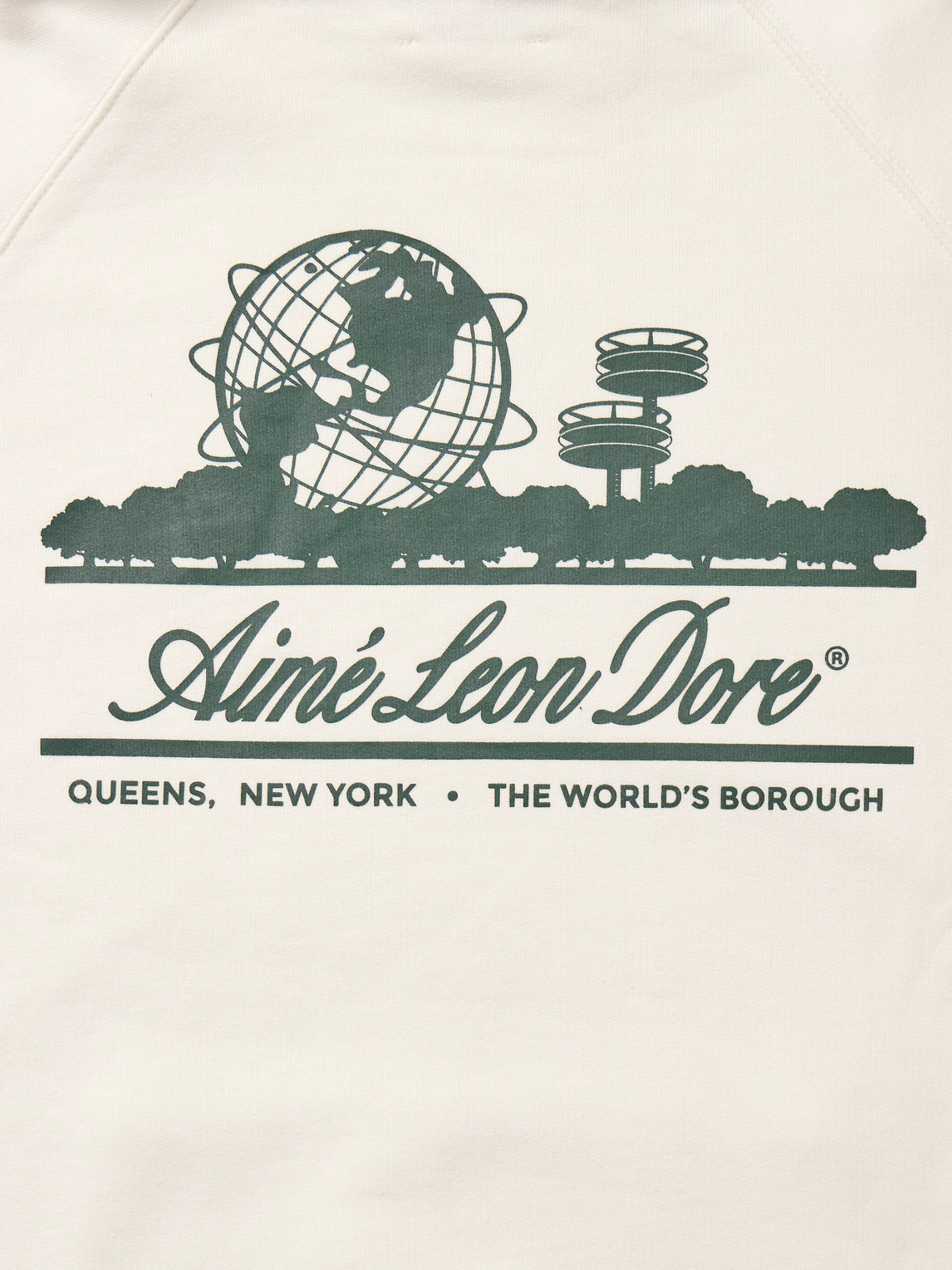 Aimé Leon Dore Unisphere Logo-print Cotton-jersey Hoodie In Neutral