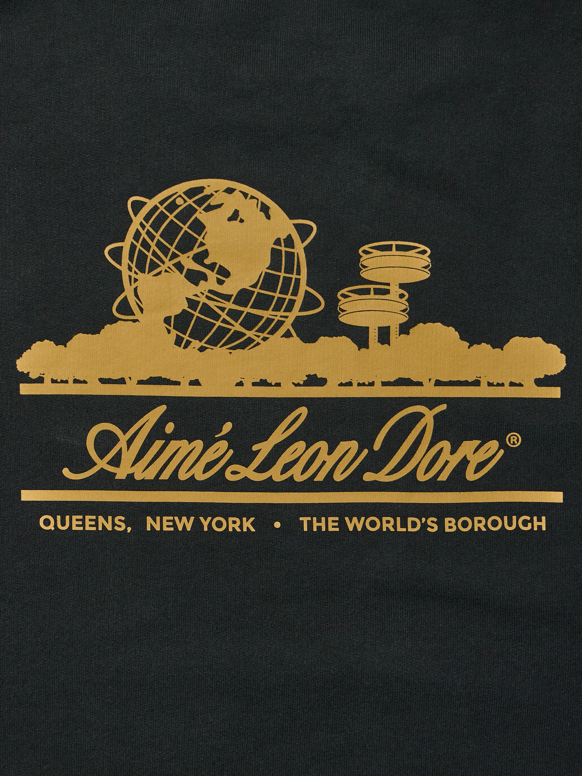 Aimé Leon Dore Unisphere Logo-print Cotton-jersey Sweatshirt In Black