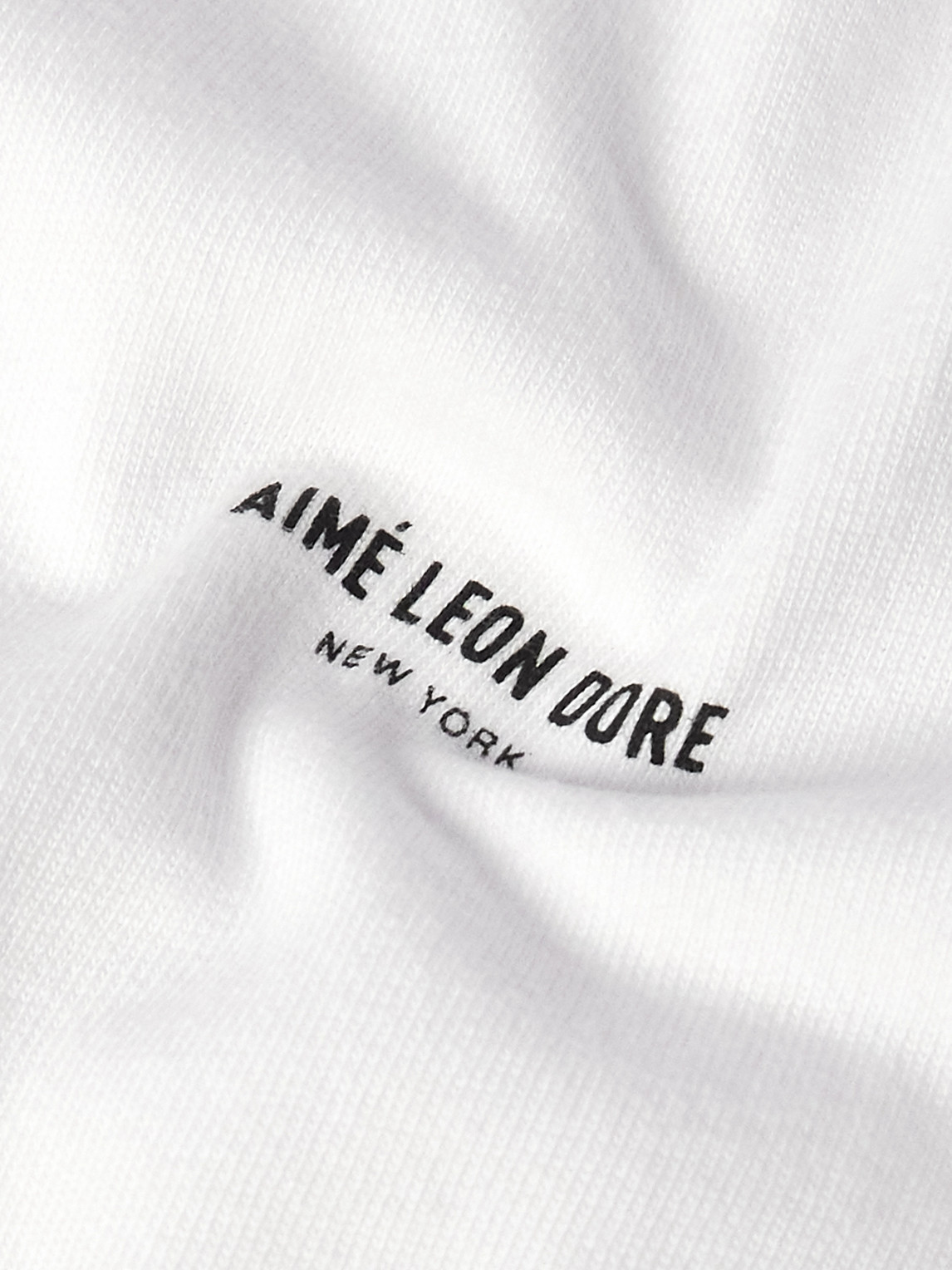 Aimé Leon Dore Logo-print Cotton-jersey T-shirt In White